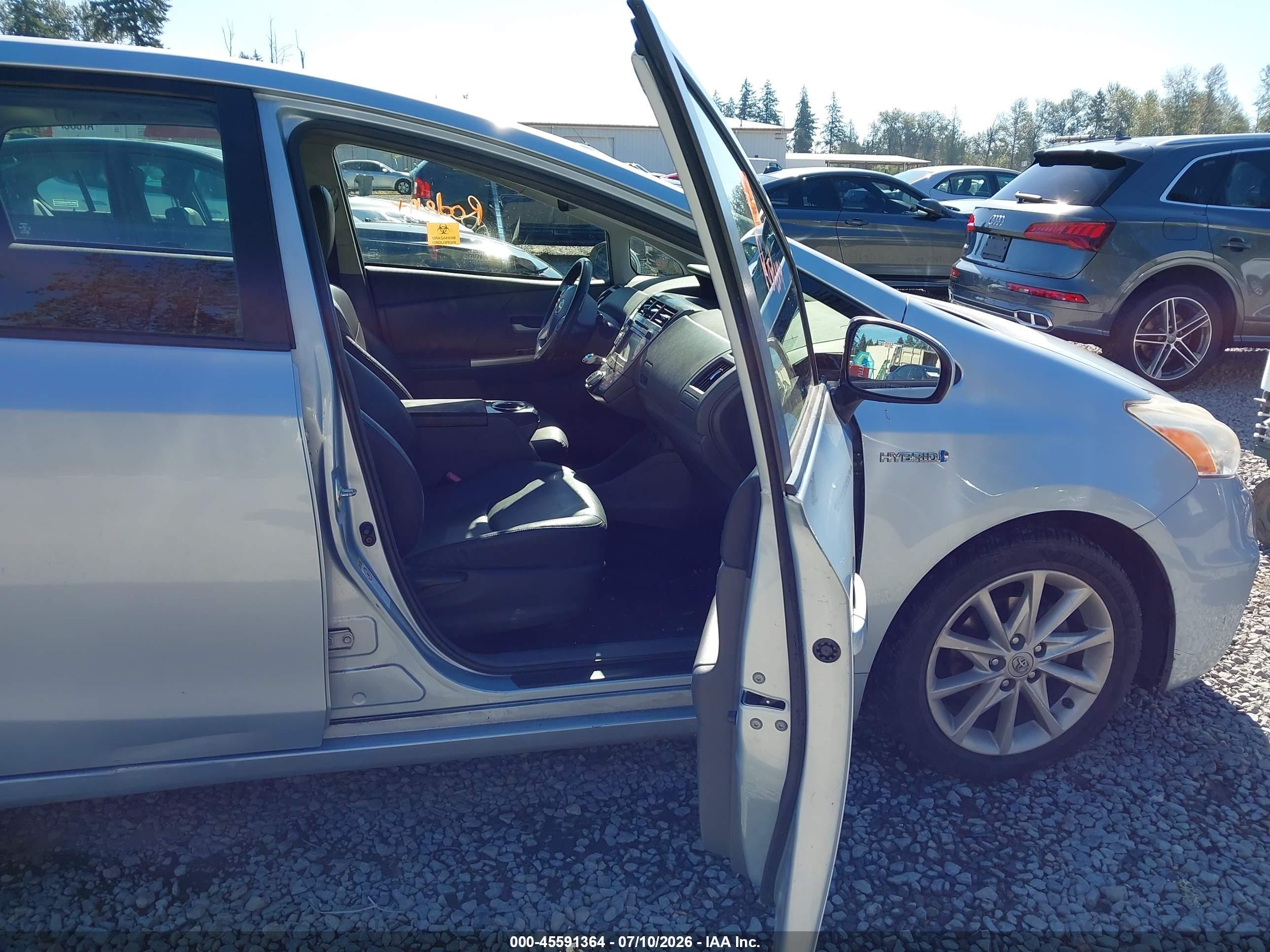 2013 Toyota Prius V Five Light Blue vin: JTDZN3EU7D3256596