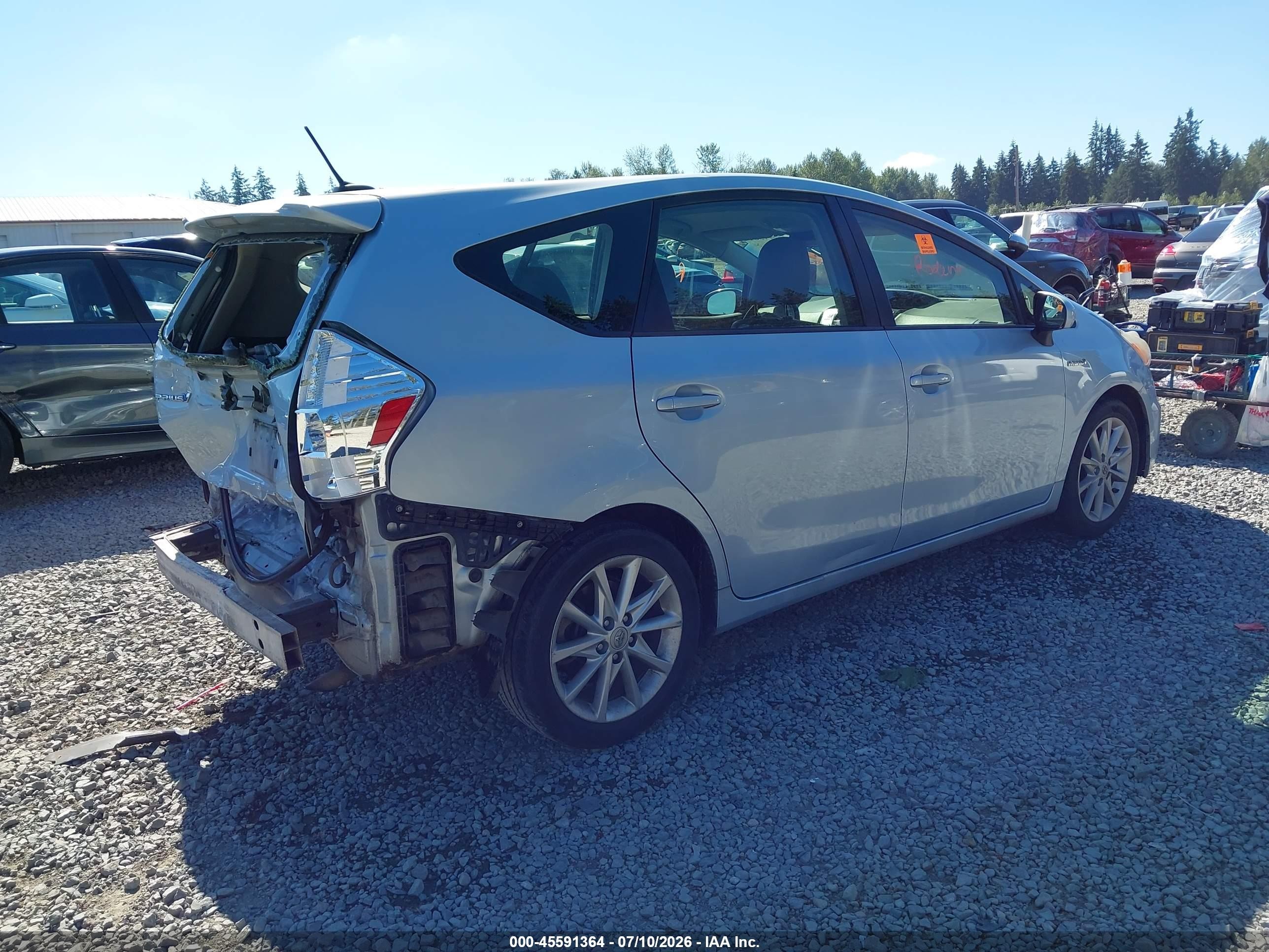2013 Toyota Prius V Five Light Blue vin: JTDZN3EU7D3256596
