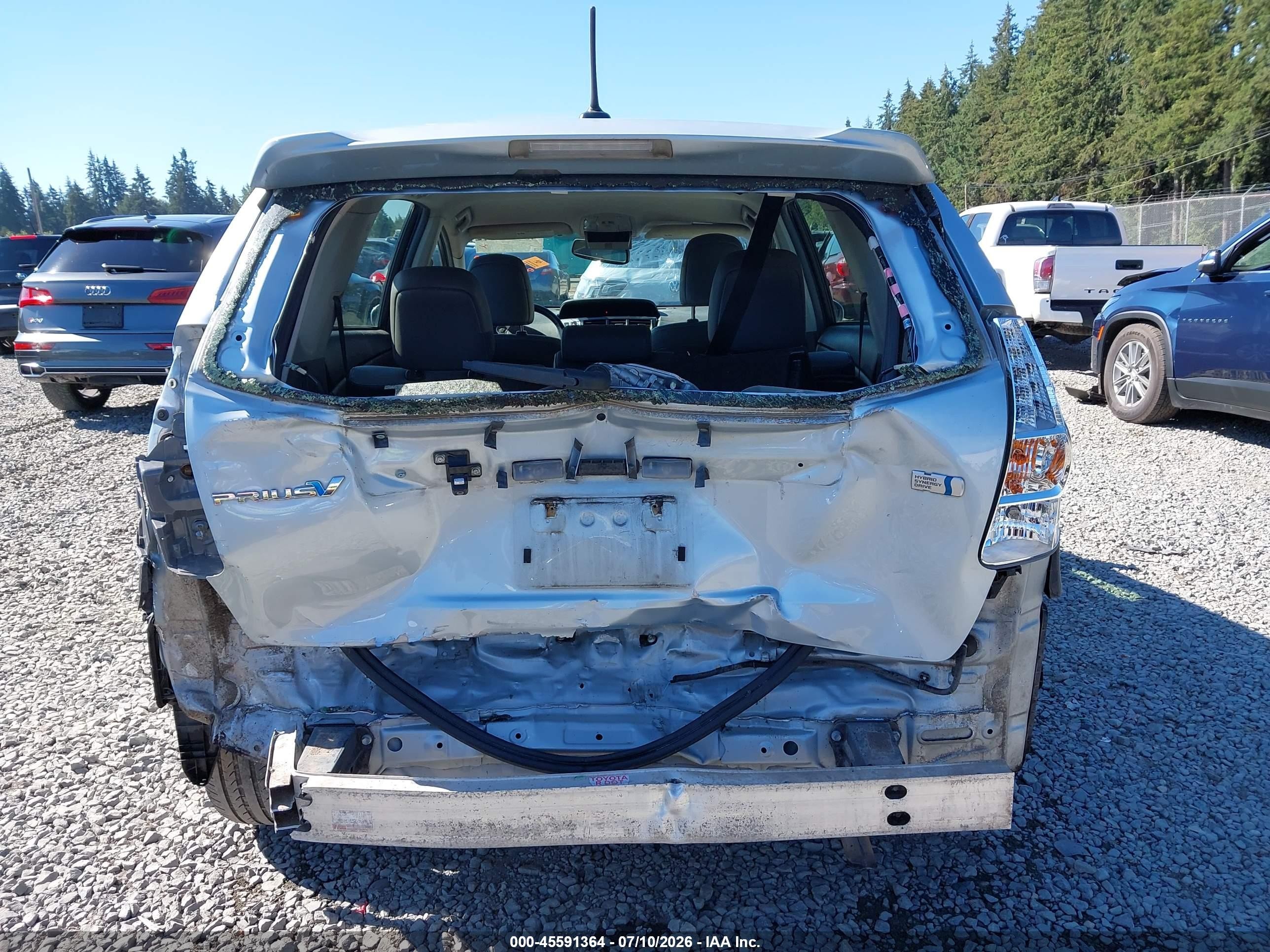 2013 Toyota Prius V Five Light Blue vin: JTDZN3EU7D3256596