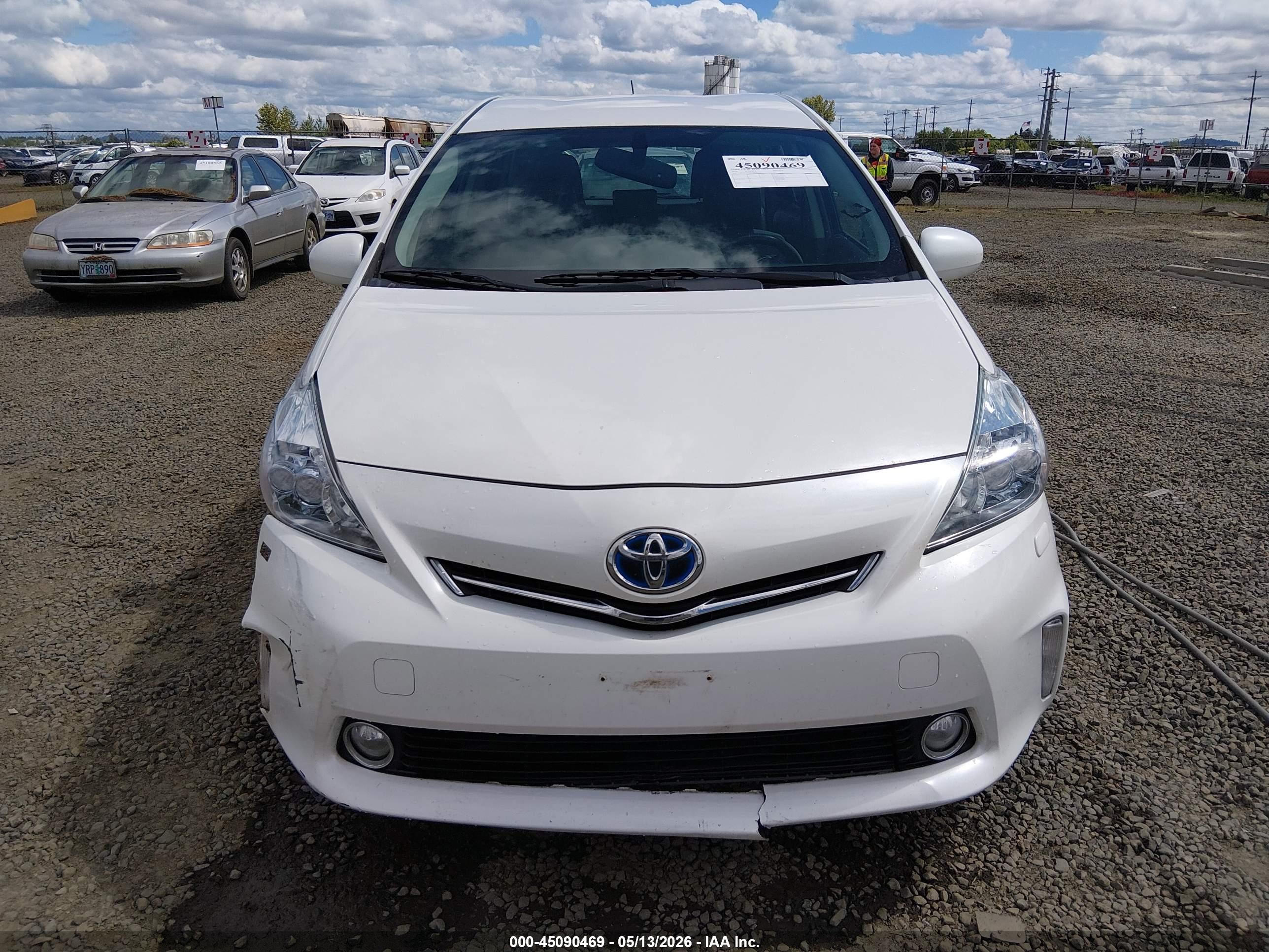 2013 Toyota Prius V Five White vin: JTDZN3EU7D3270031