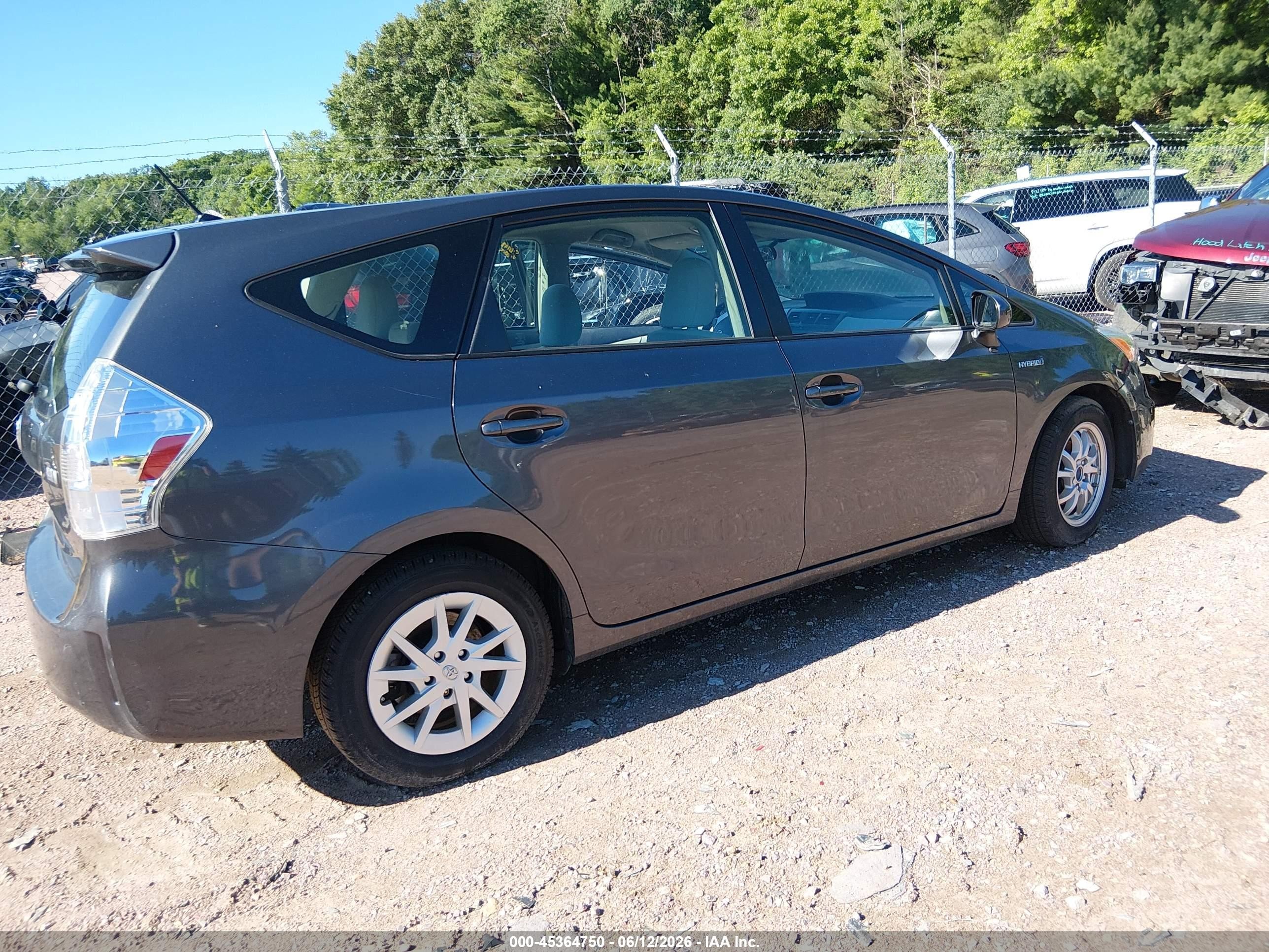 2012 Toyota Prius V Two Gray vin: JTDZN3EU8C3060312