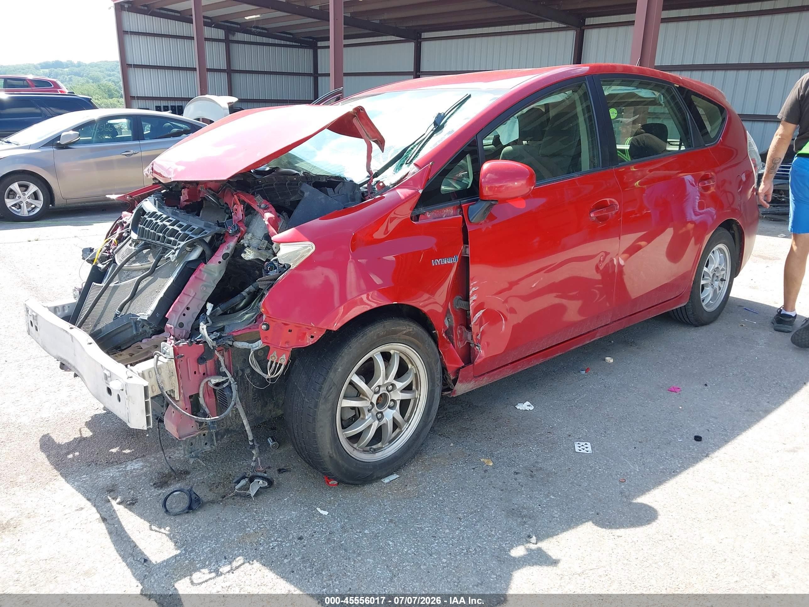2012 Toyota Prius V Two Red vin: JTDZN3EU8C3181616