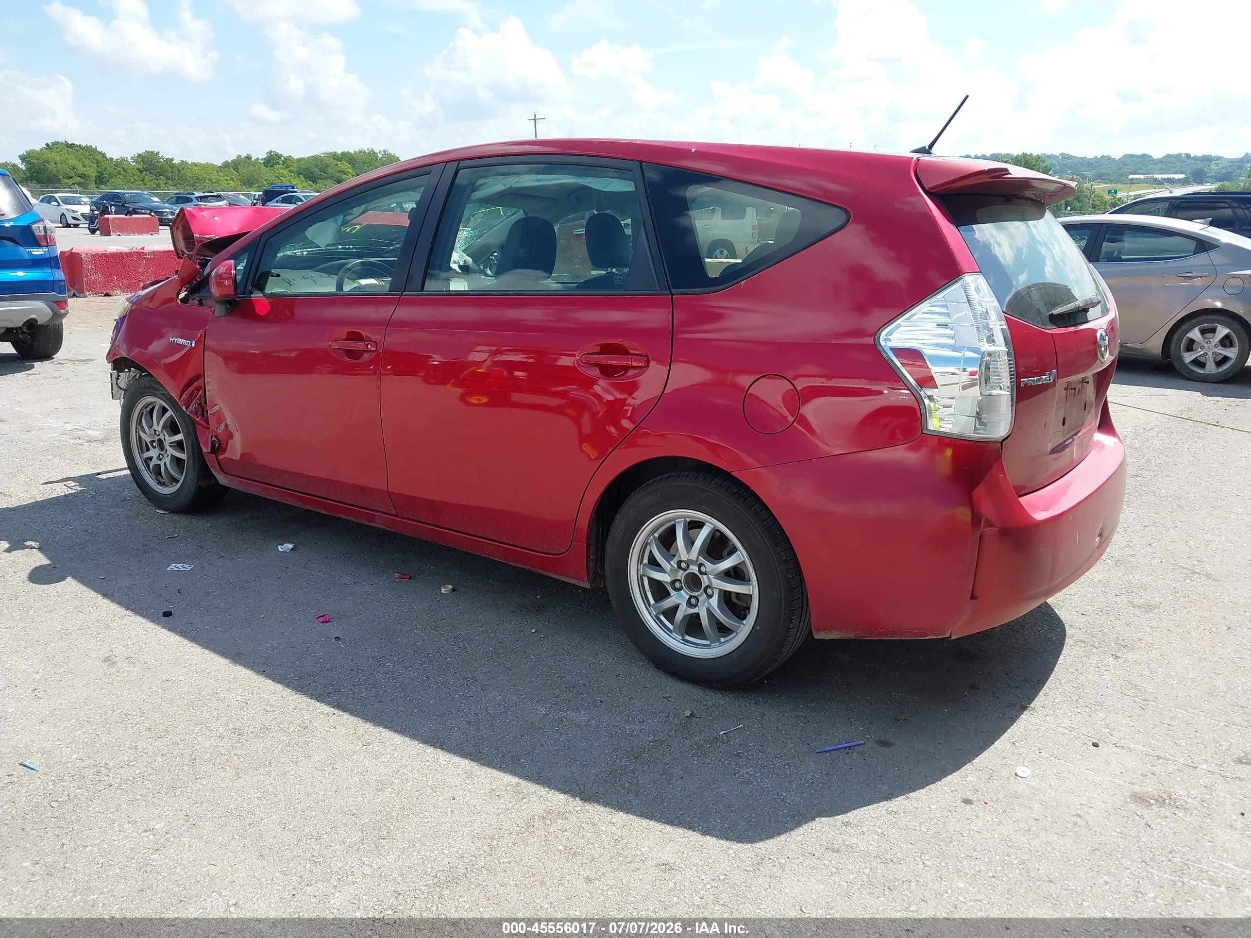2012 Toyota Prius V Two Red vin: JTDZN3EU8C3181616