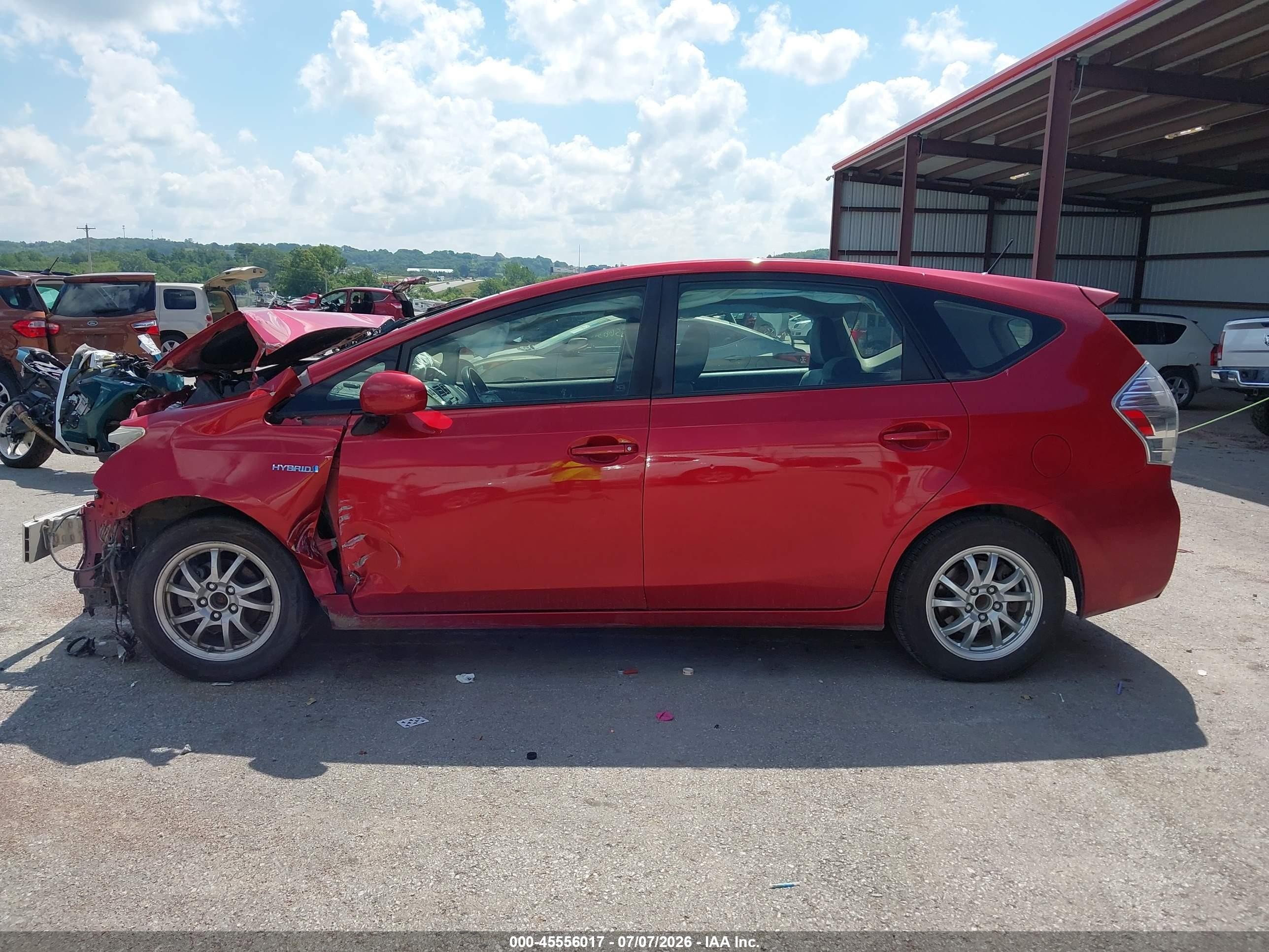 2012 Toyota Prius V Two Red vin: JTDZN3EU8C3181616