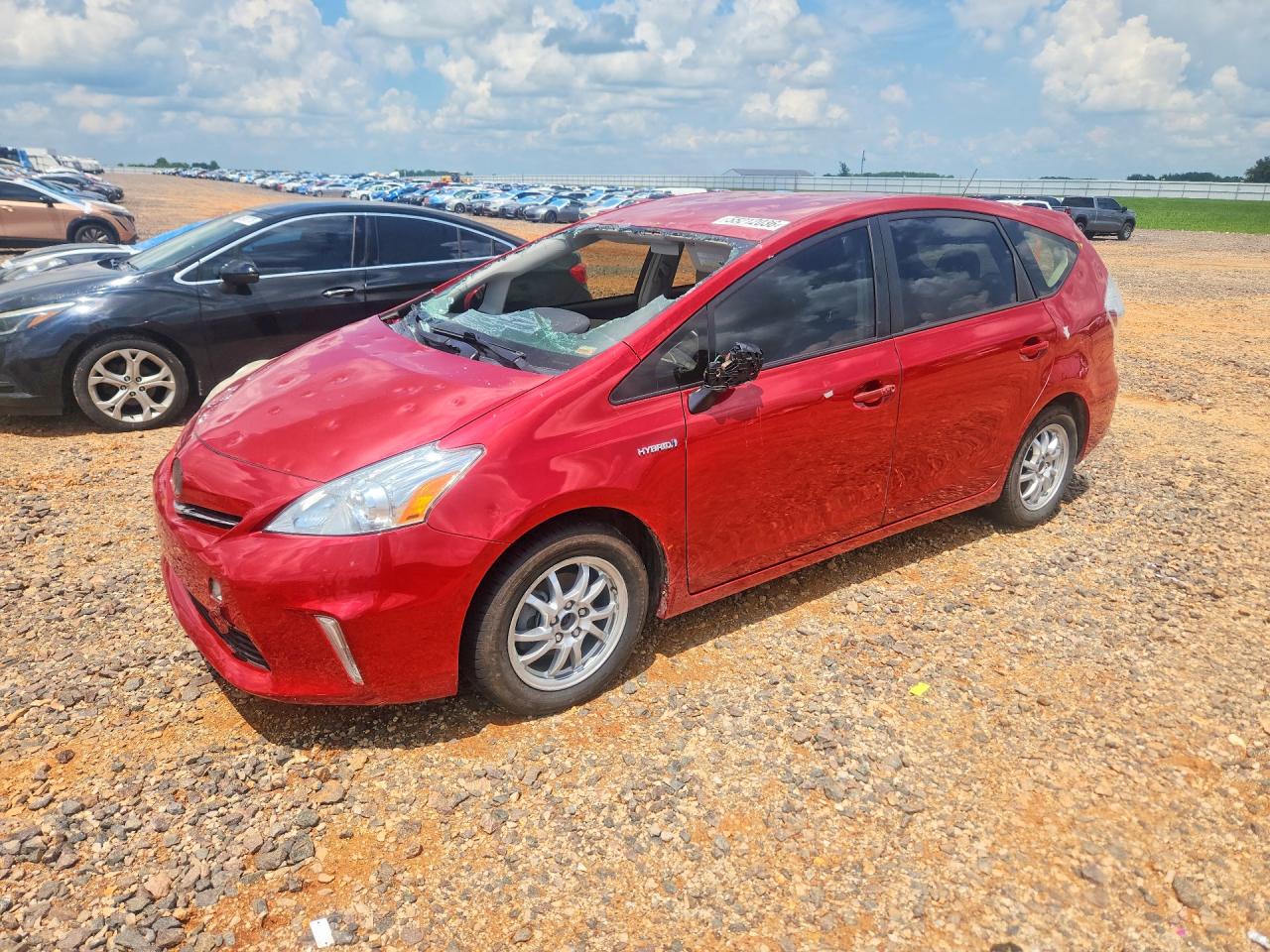 2013 Toyota Prius V Three Red vin: JTDZN3EU8D3262911