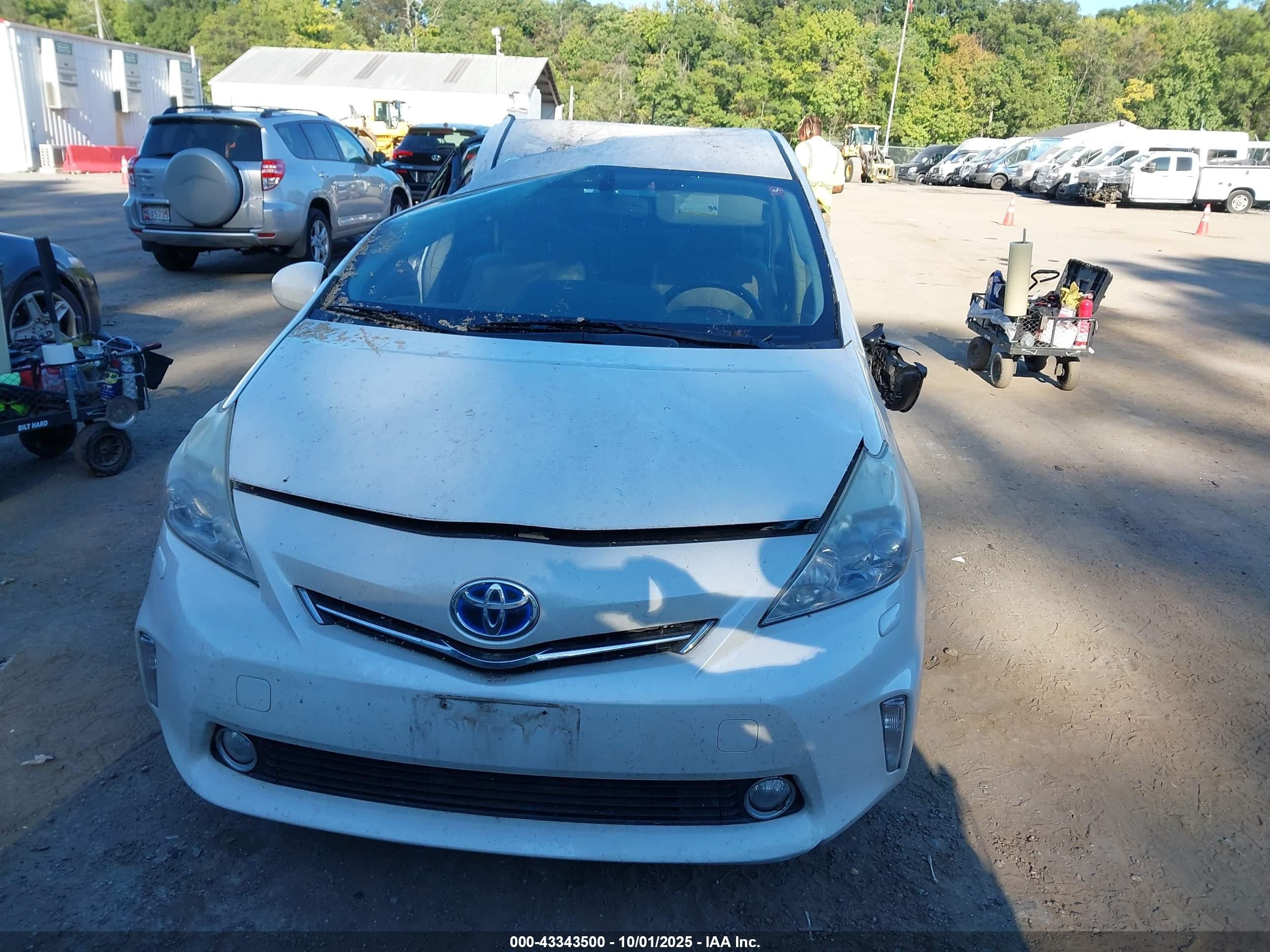 2013 Toyota Prius V Five Белый vin: JTDZN3EU8D3273679