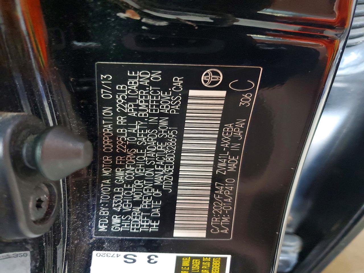 2013 Toyota Prius V Three Black vin: JTDZN3EU8D3286951