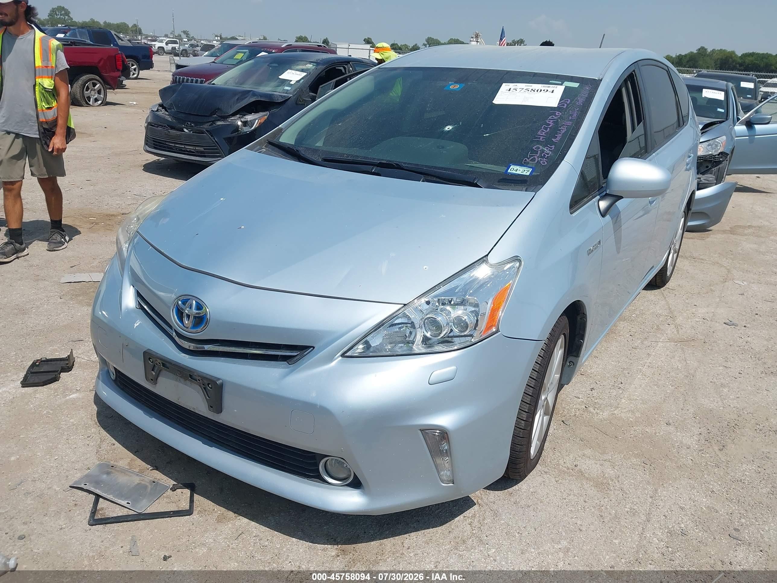 2014 Toyota Prius V Five Light Blue vin: JTDZN3EU8EJ006054