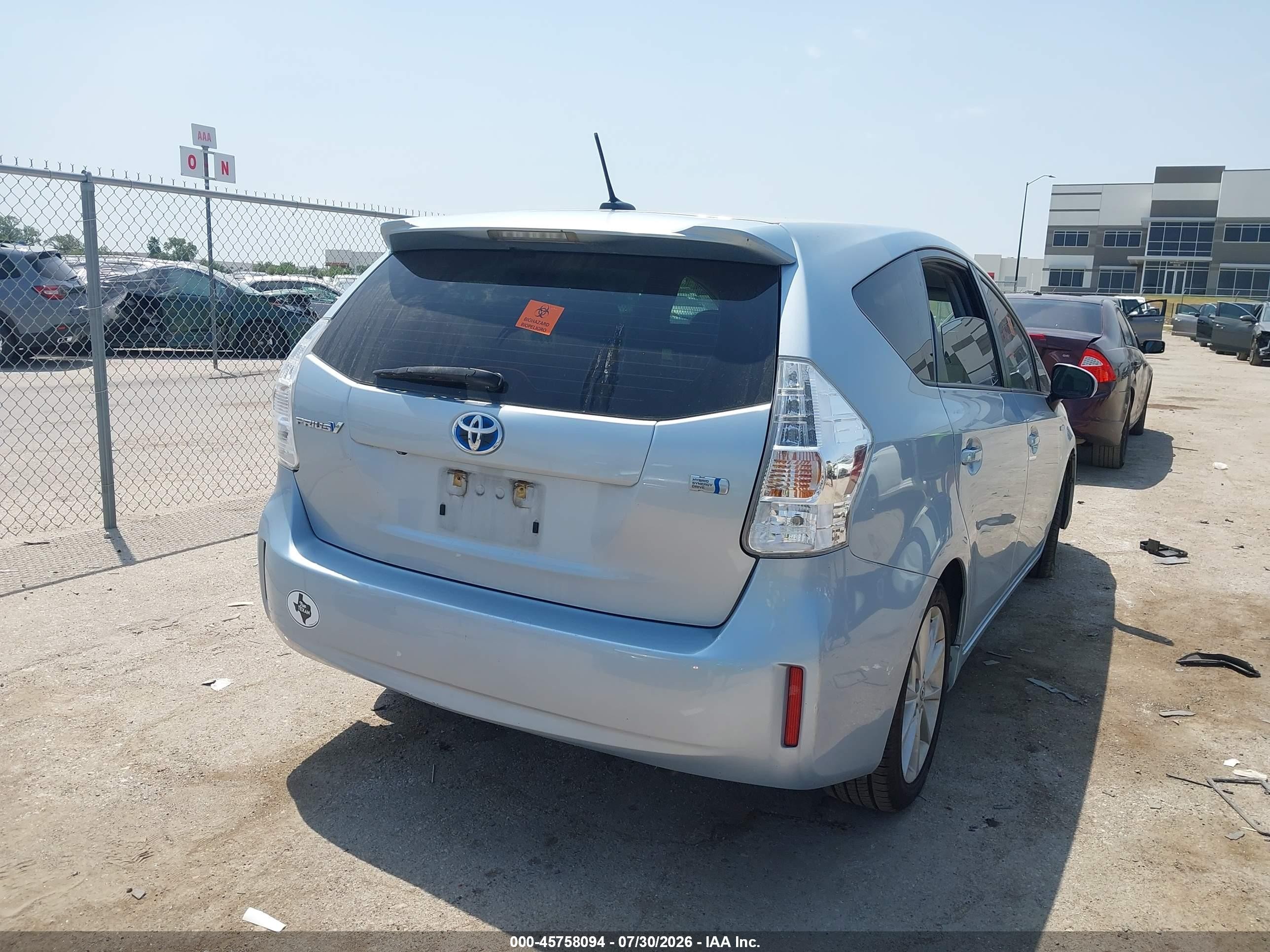 2014 Toyota Prius V Five Light Blue vin: JTDZN3EU8EJ006054