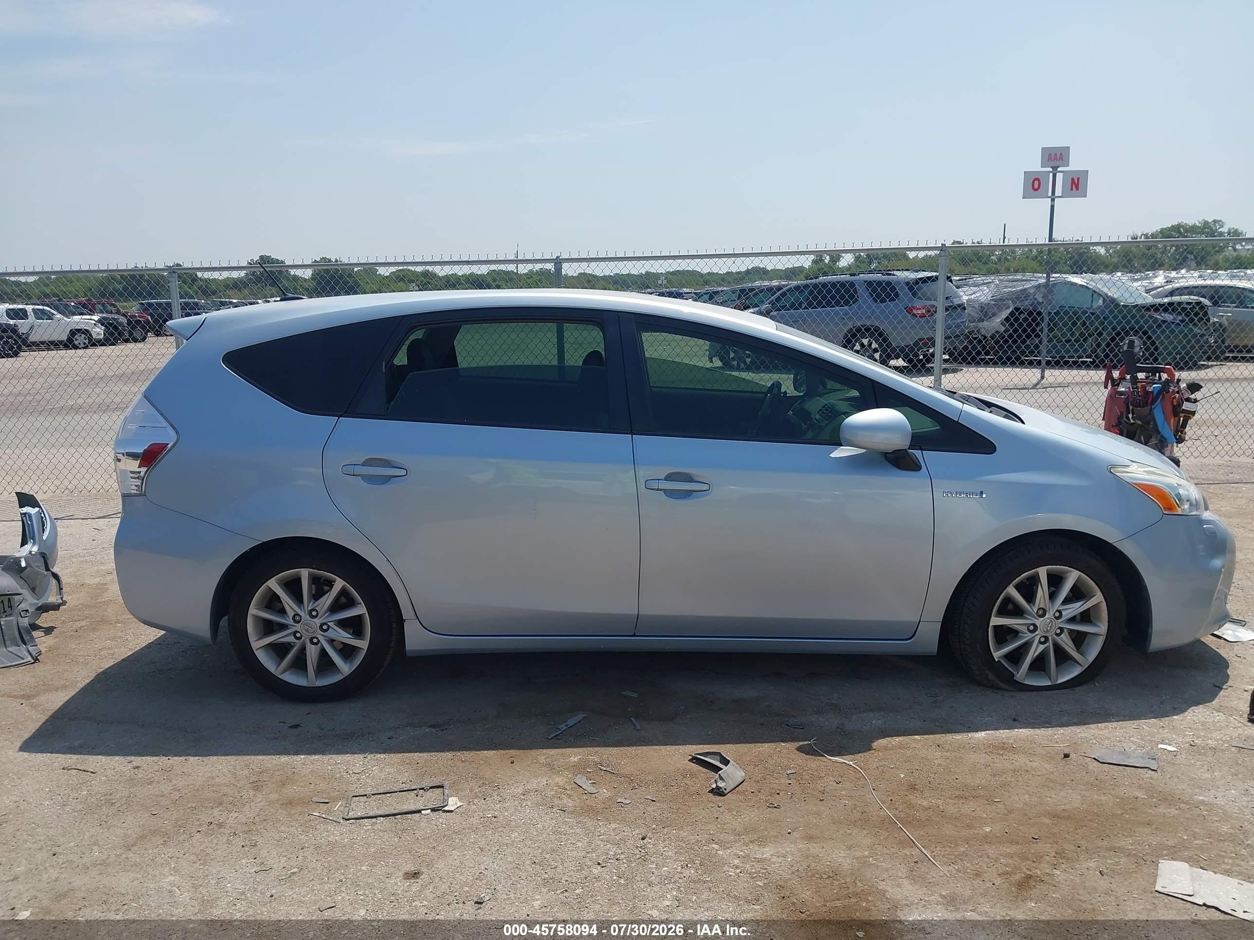 2014 Toyota Prius V Five Light Blue vin: JTDZN3EU8EJ006054