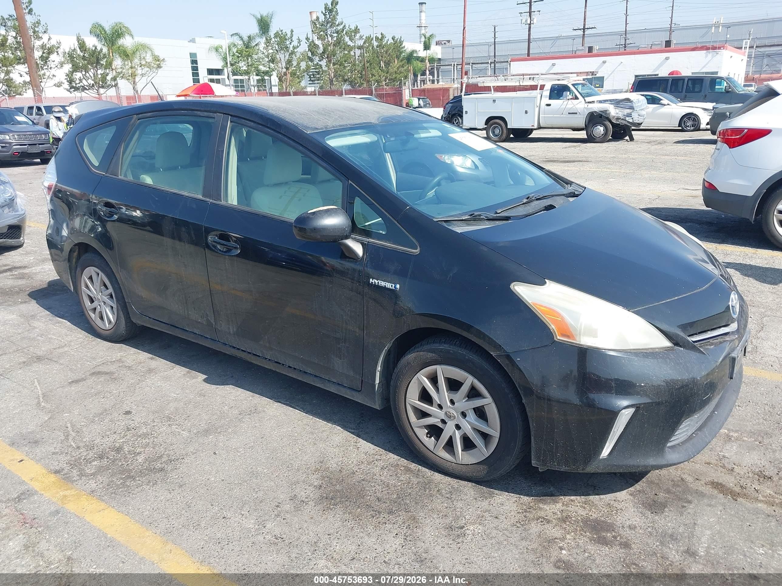 2012 Toyota Prius V Two Черный vin: JTDZN3EU9C3040439
