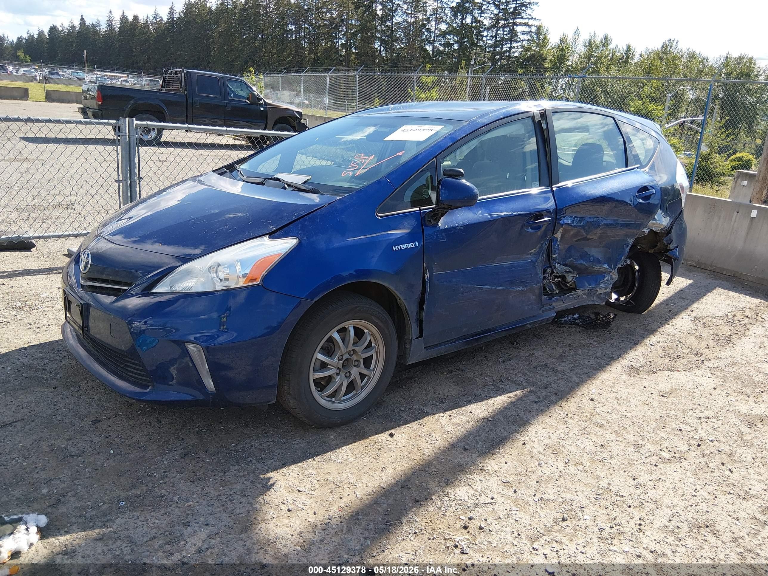 2012 Toyota Prius V Two Blue vin: JTDZN3EU9C3069035
