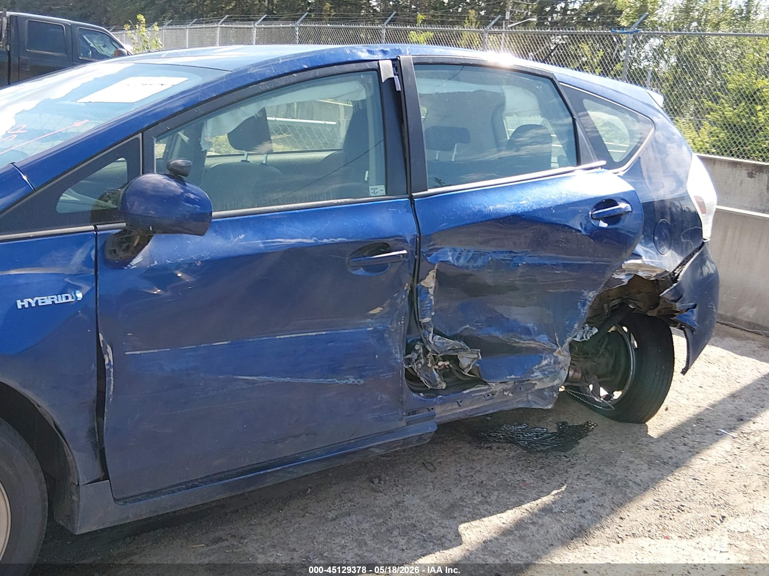 2012 Toyota Prius V Two Blue vin: JTDZN3EU9C3069035