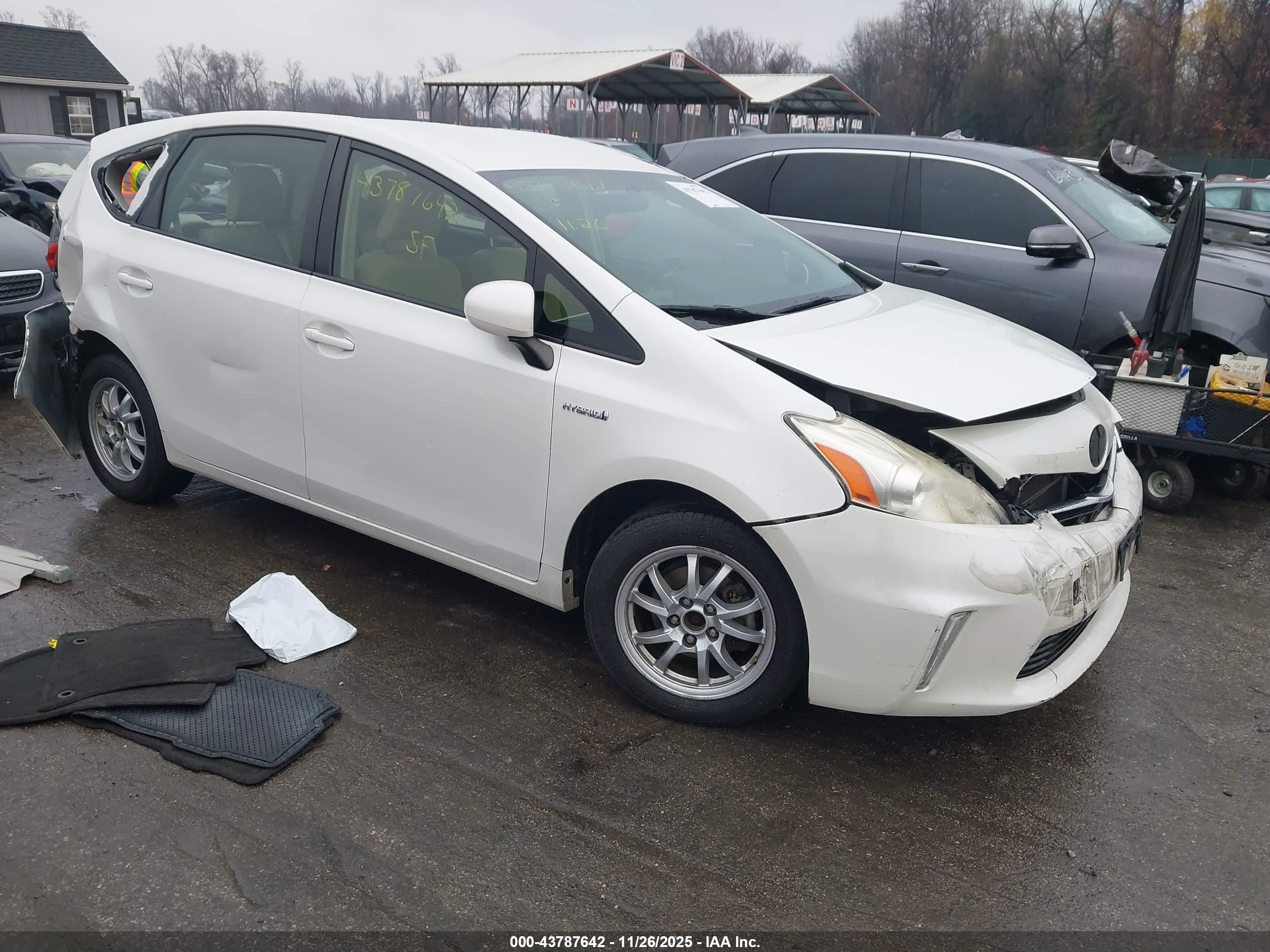 2012 Toyota Prius V Three White vin: JTDZN3EU9C3123384