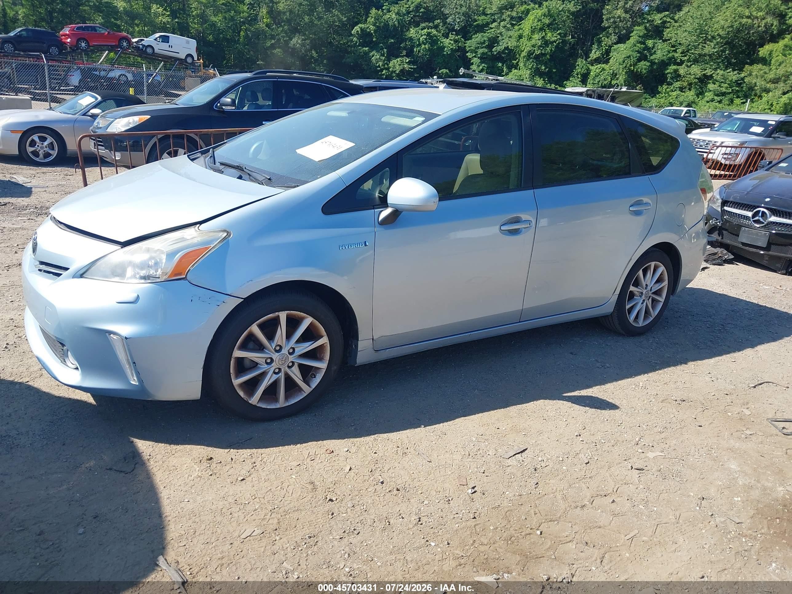 2012 Toyota Prius V Five Light Blue vin: JTDZN3EU9C3140220