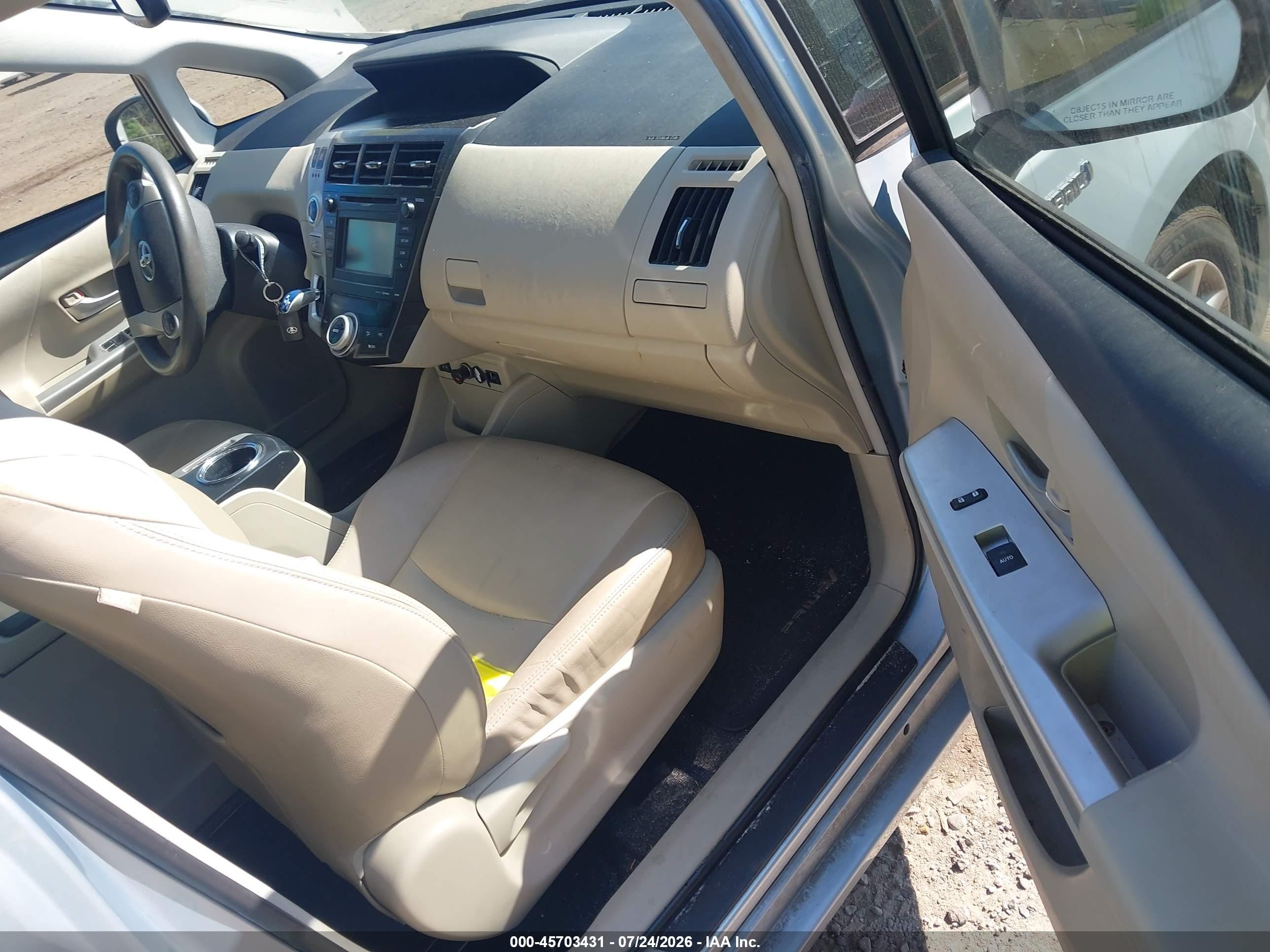 2012 Toyota Prius V Five Light Blue vin: JTDZN3EU9C3140220