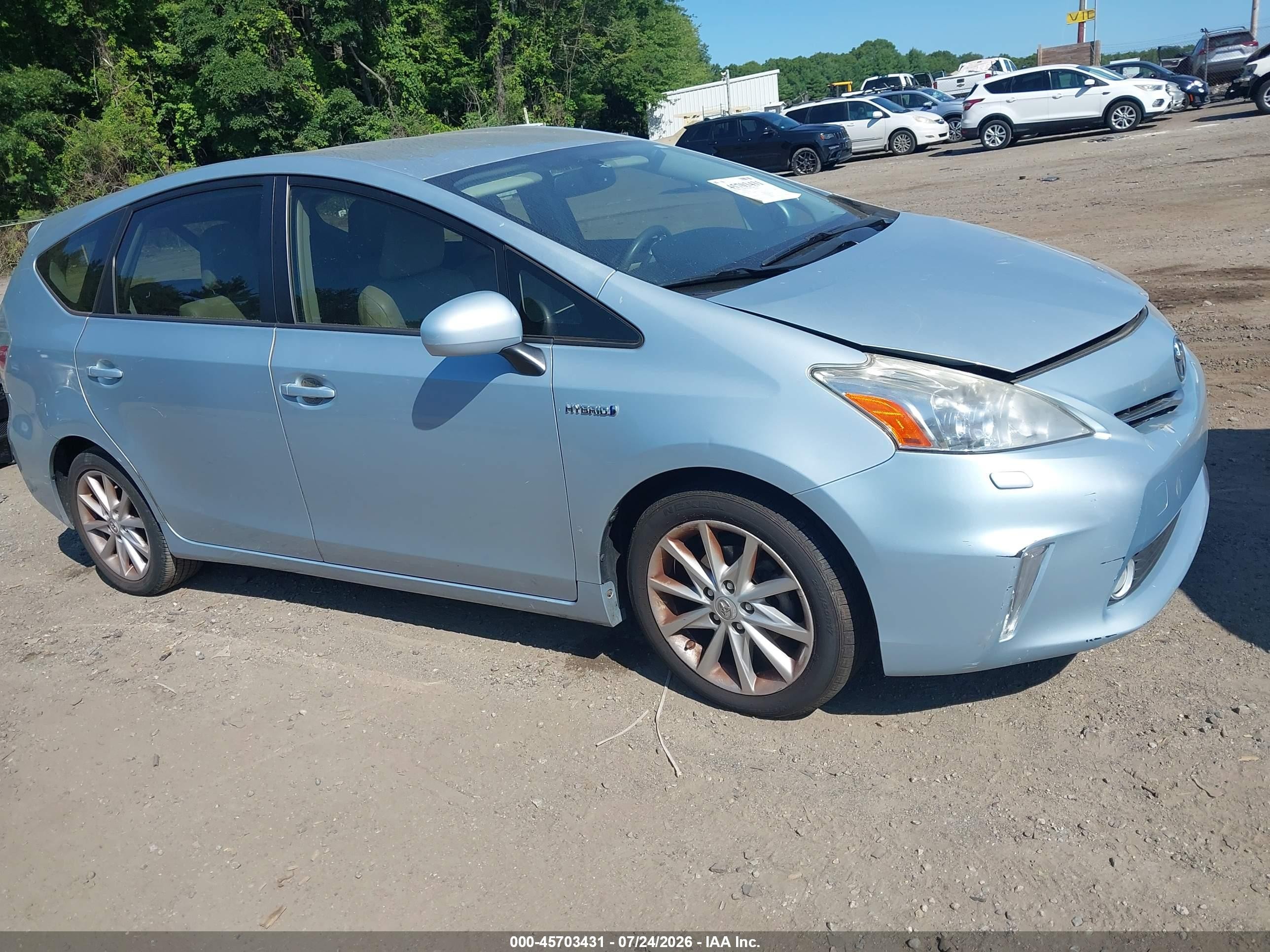 2012 Toyota Prius V Five Light Blue vin: JTDZN3EU9C3140220
