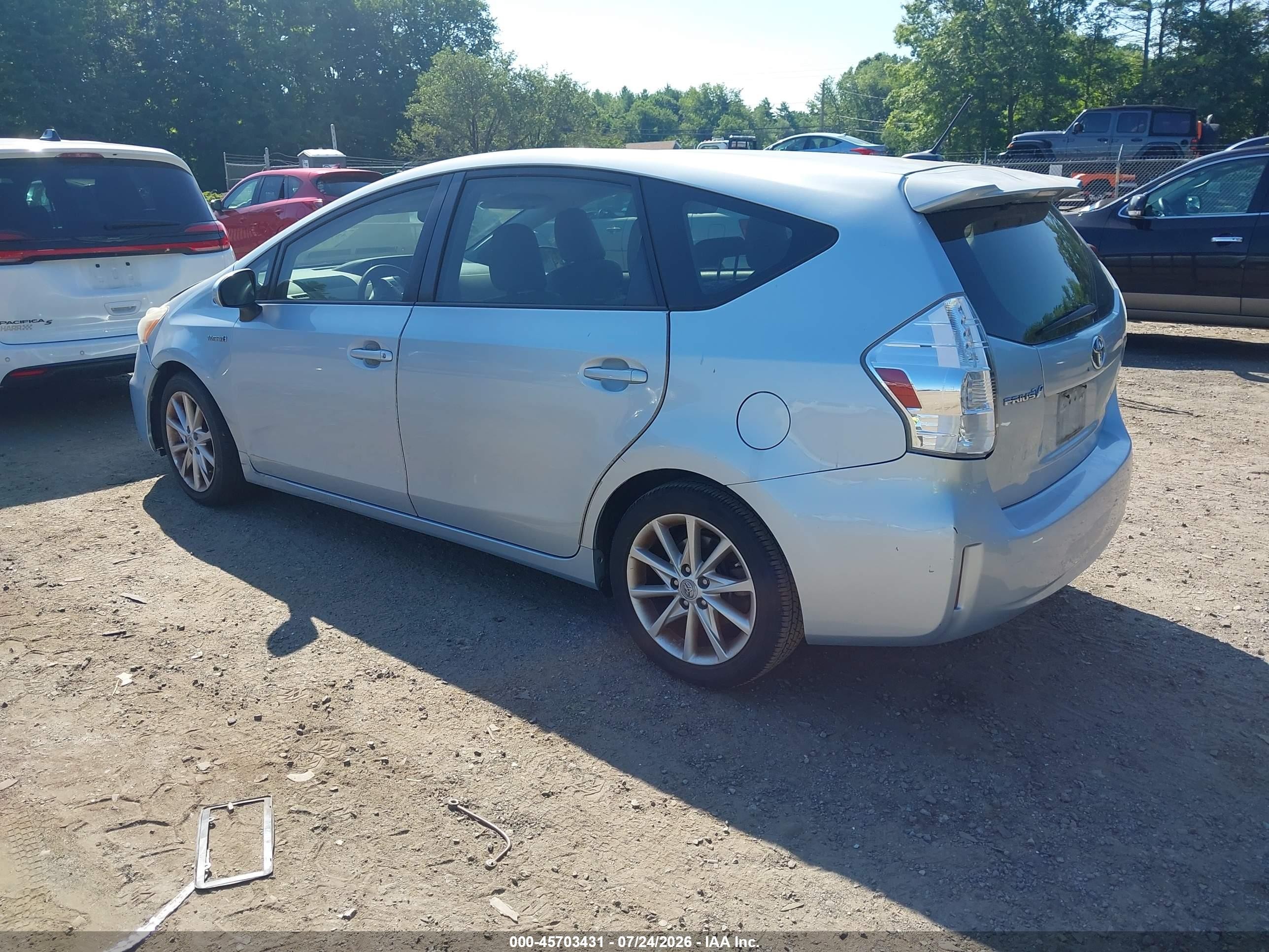 2012 Toyota Prius V Five Light Blue vin: JTDZN3EU9C3140220