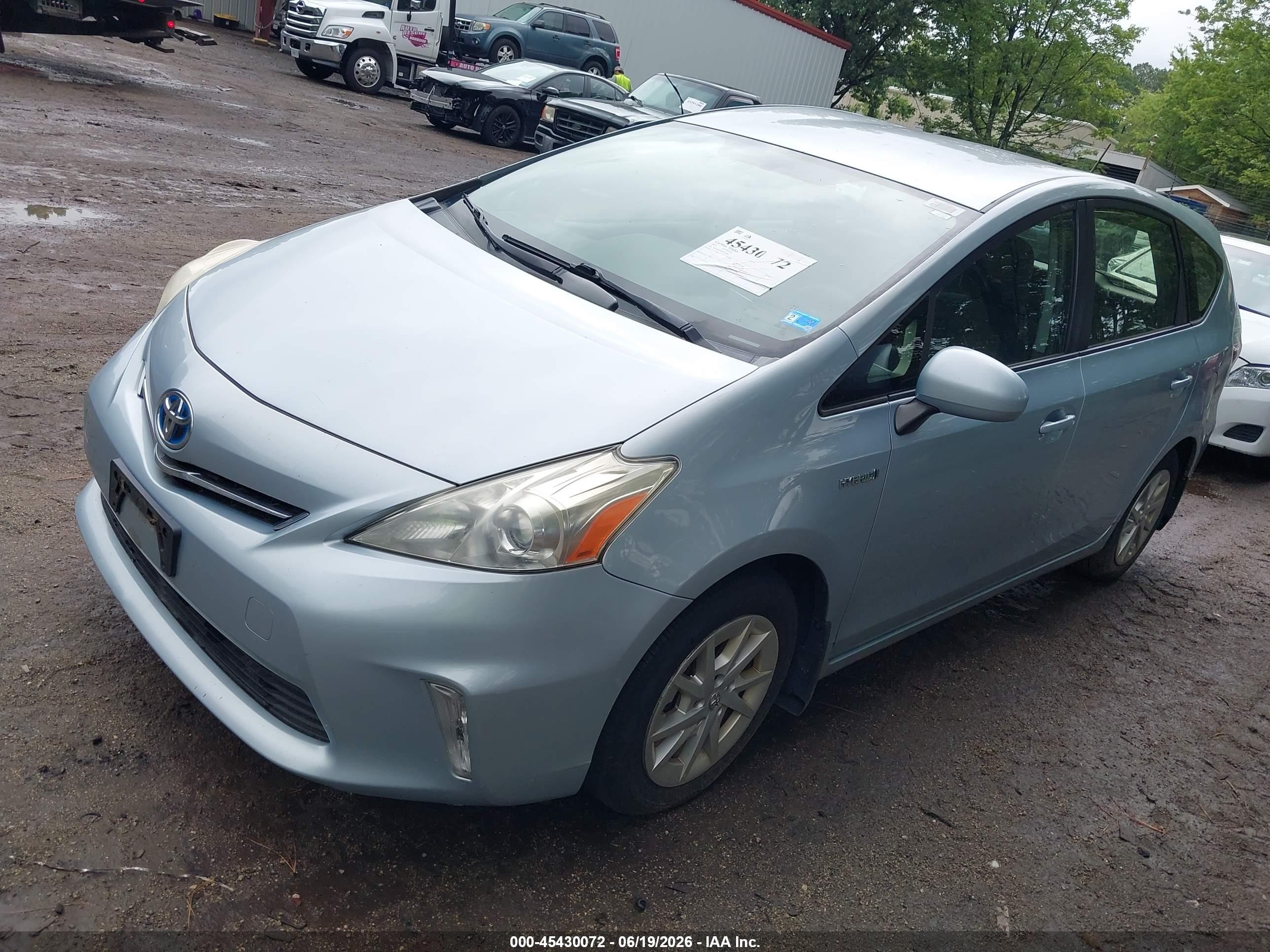 2012 Toyota Prius V Three Light Blue vin: JTDZN3EU9C3151802