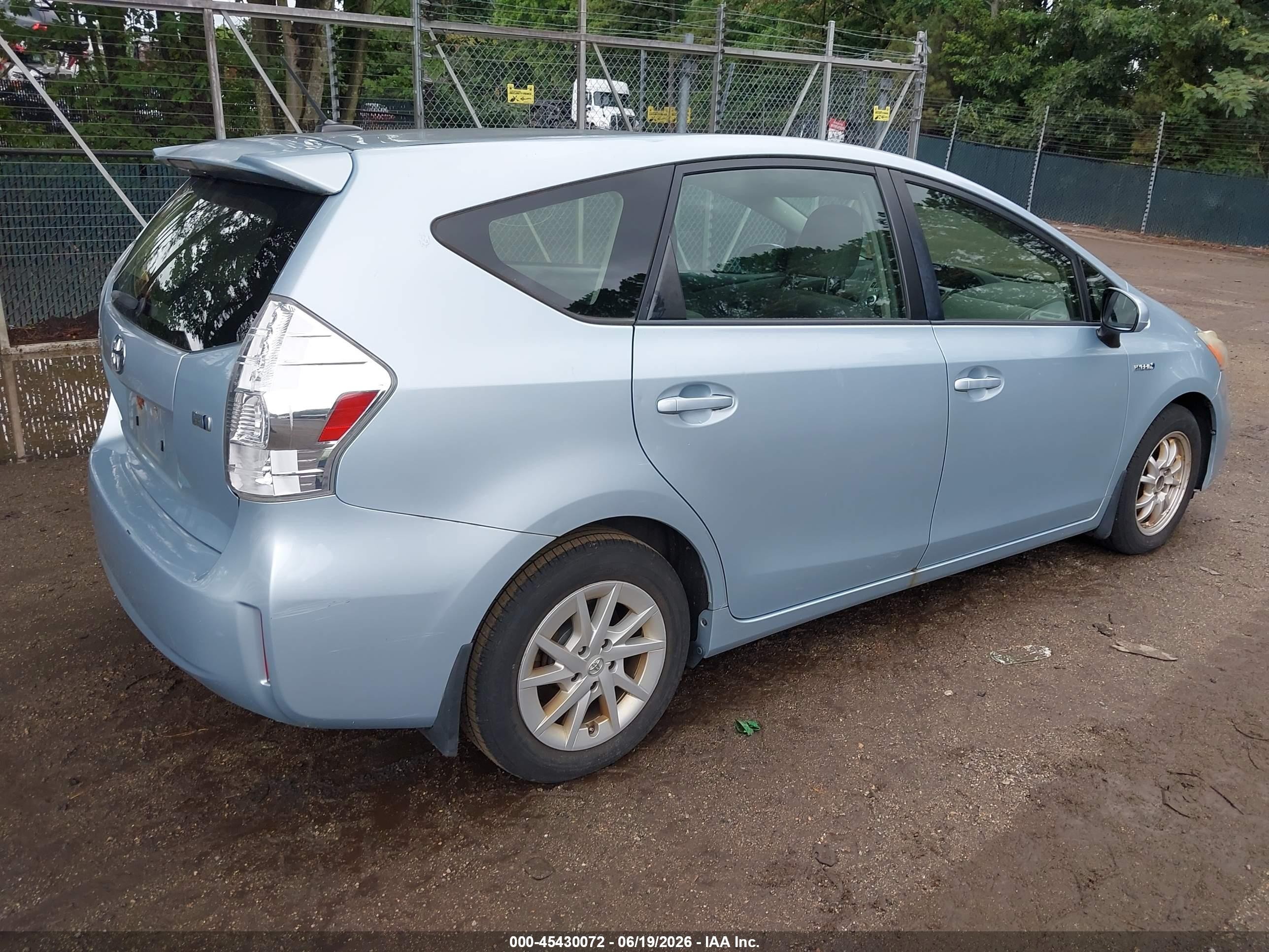2012 Toyota Prius V Three Light Blue vin: JTDZN3EU9C3151802