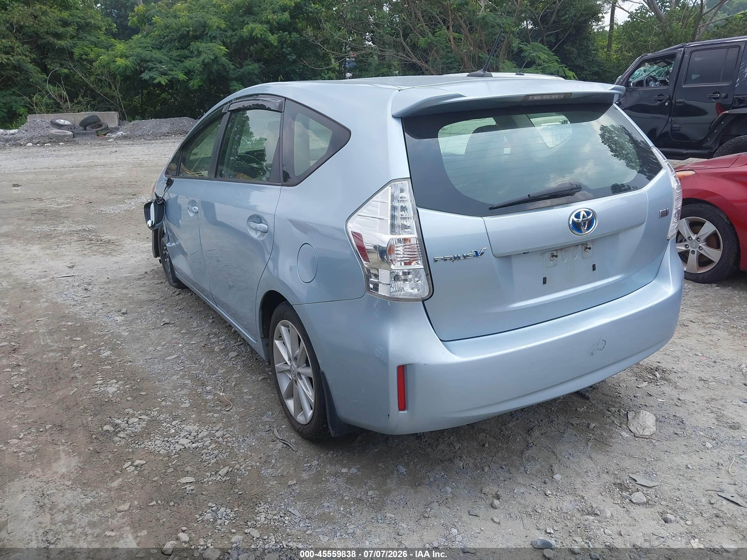2013 Toyota Prius V Five Light Blue vin: JTDZN3EU9D3188253