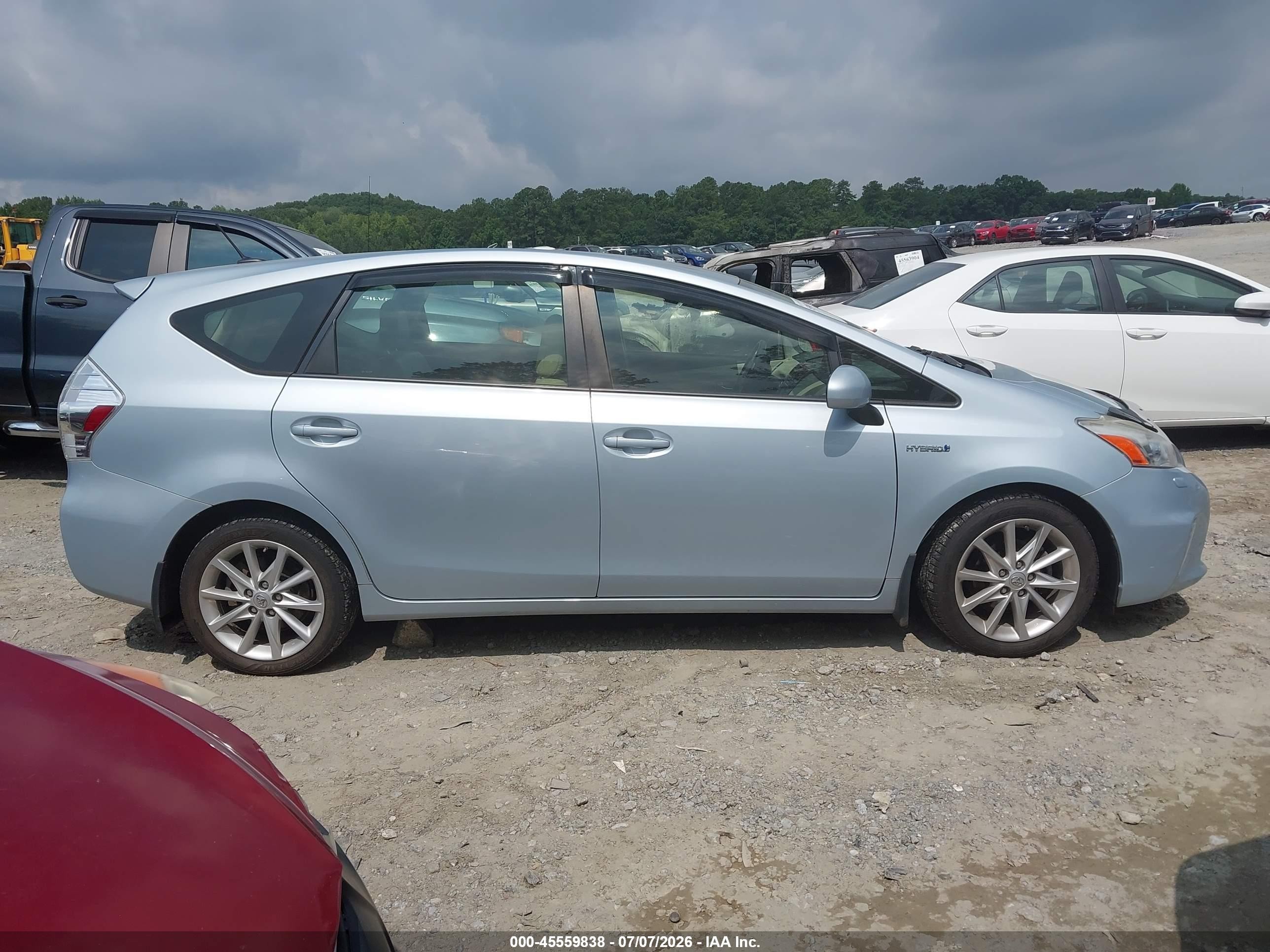 2013 Toyota Prius V Five Light Blue vin: JTDZN3EU9D3188253