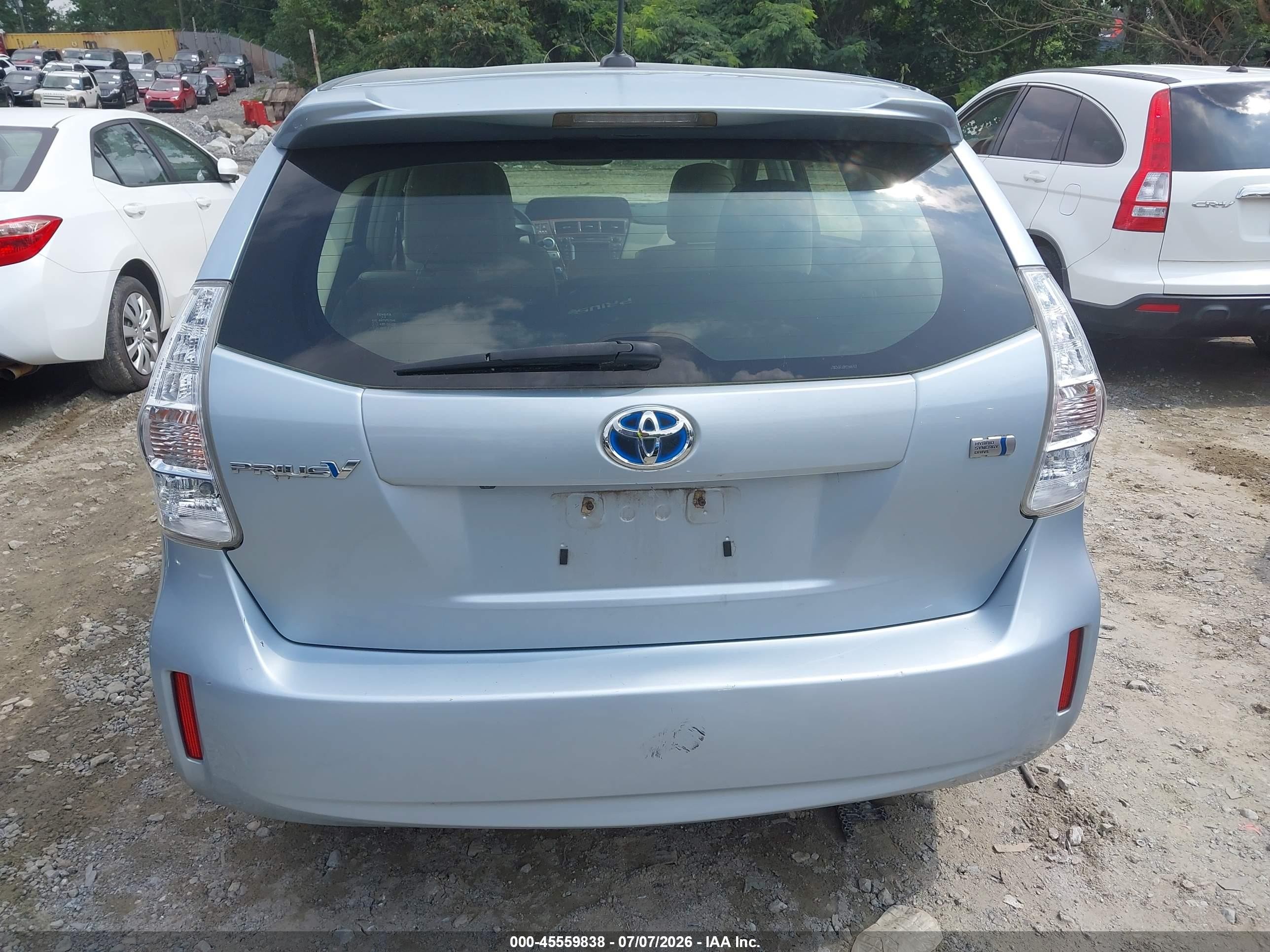 2013 Toyota Prius V Five Light Blue vin: JTDZN3EU9D3188253