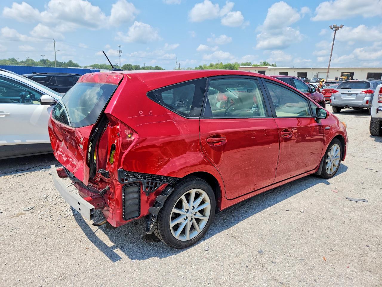 2013 Toyota Prius V Five Red vin: JTDZN3EU9D3196319