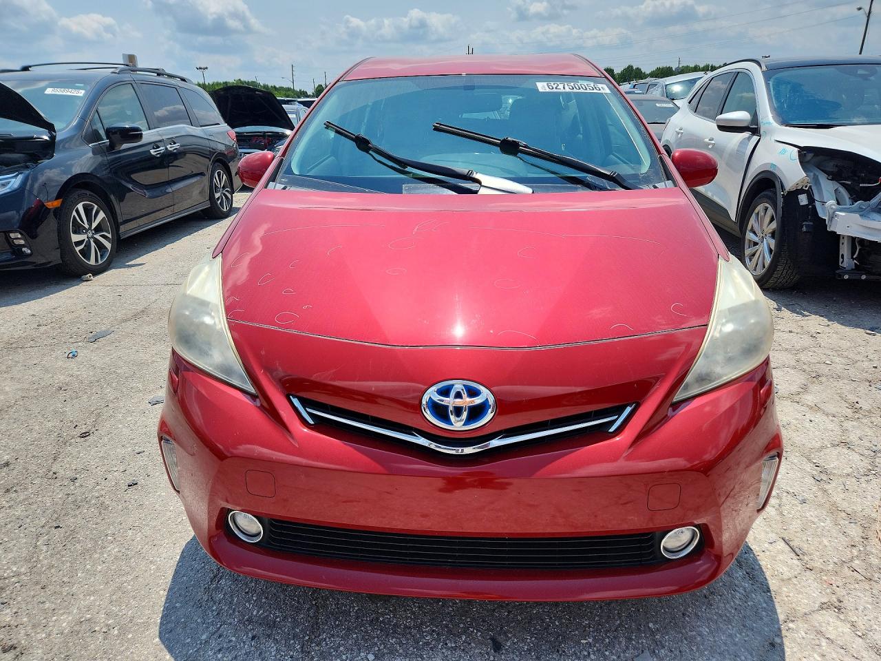 2013 Toyota Prius V Five Red vin: JTDZN3EU9D3196319