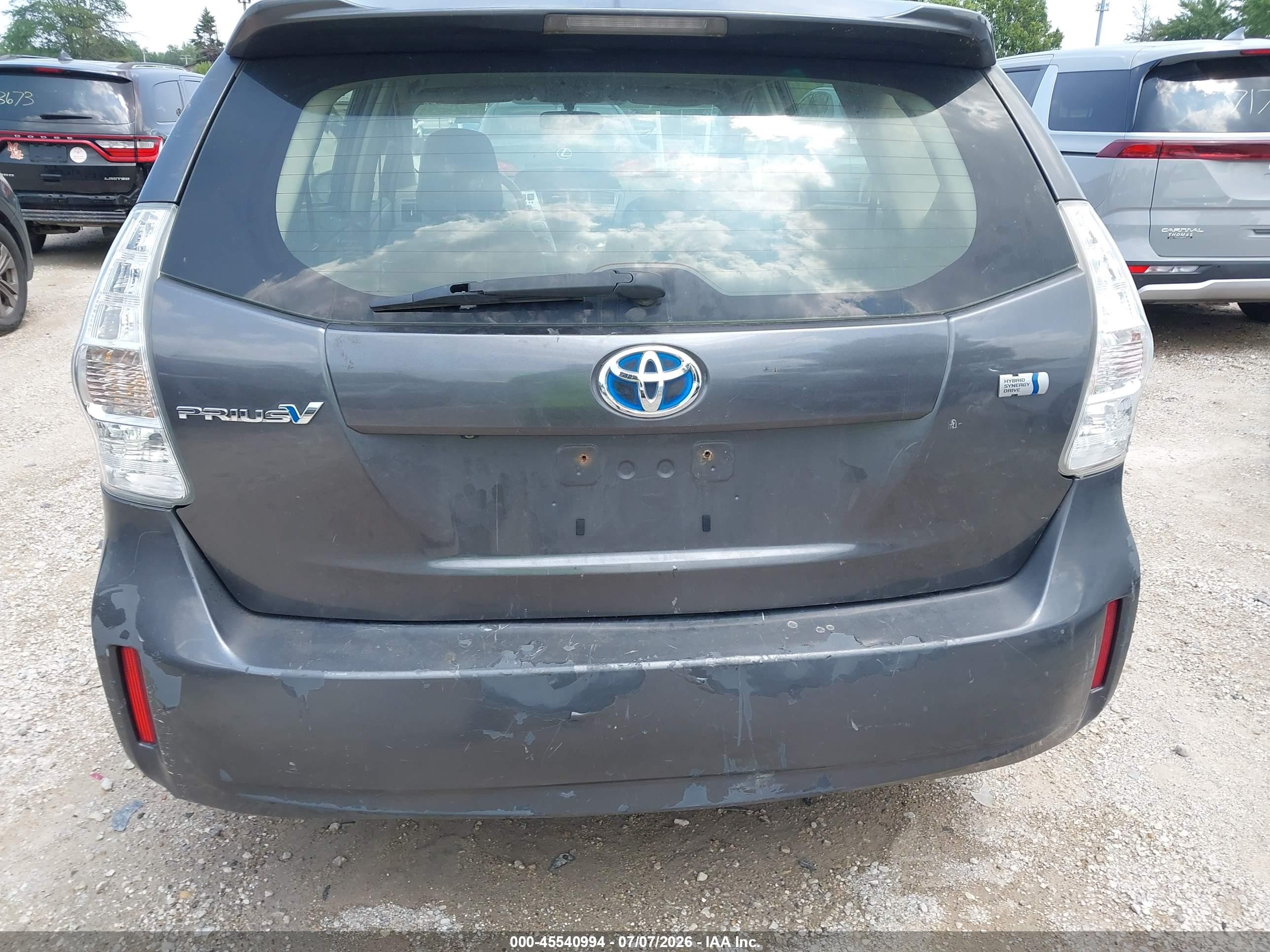 2013 Toyota Prius V Three Gray vin: JTDZN3EU9D3202040