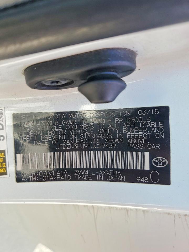 2015 Toyota Prius V Four White vin: JTDZN3EU9FJ029439