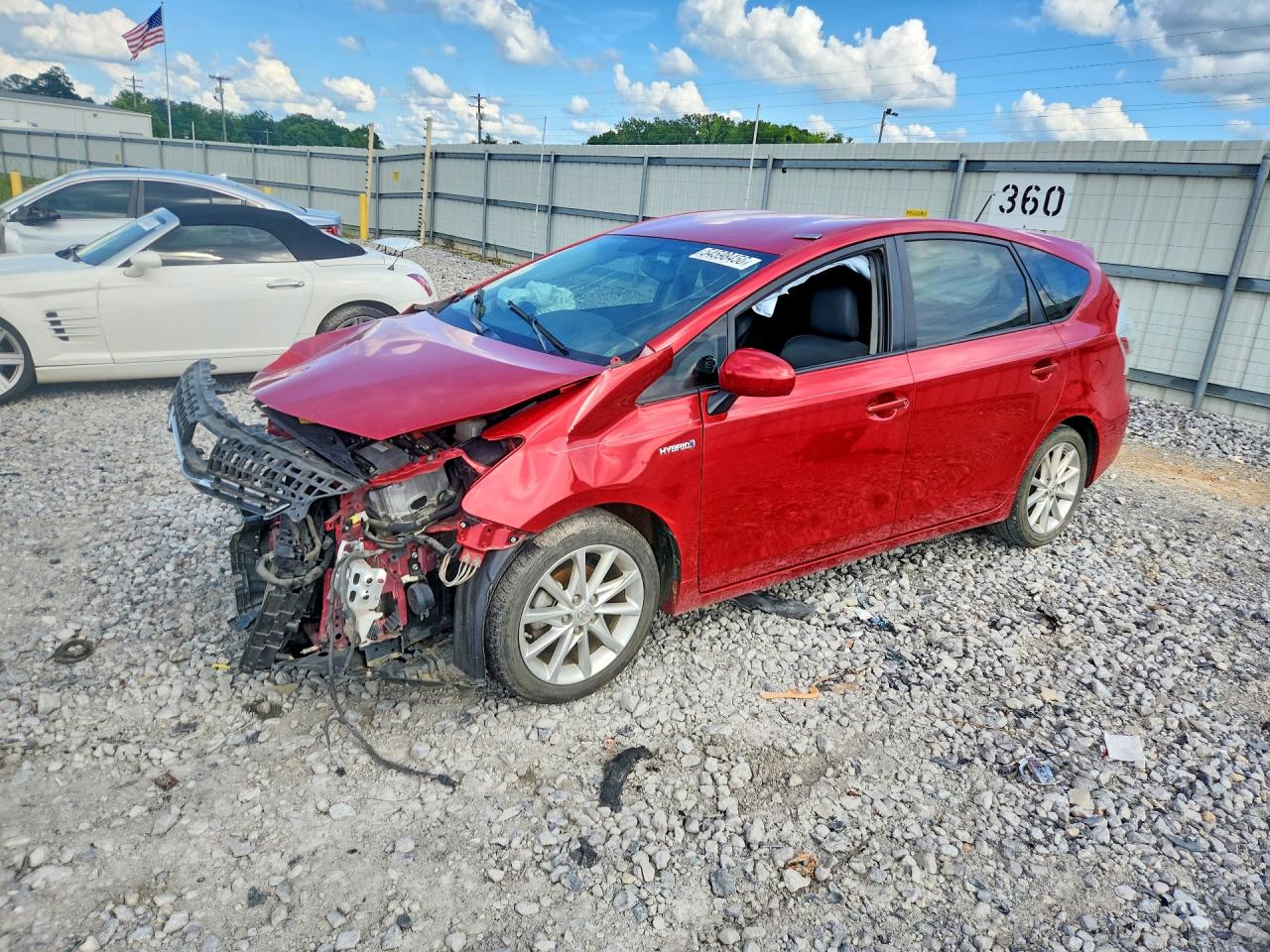 2012 Toyota Prius V Five Red vin: JTDZN3EUXC3025013
