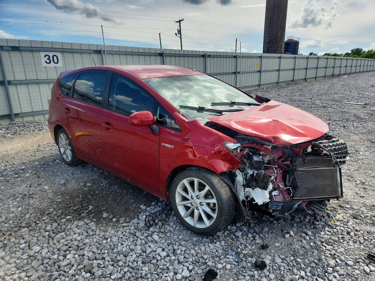 2012 Toyota Prius V Five Red vin: JTDZN3EUXC3025013