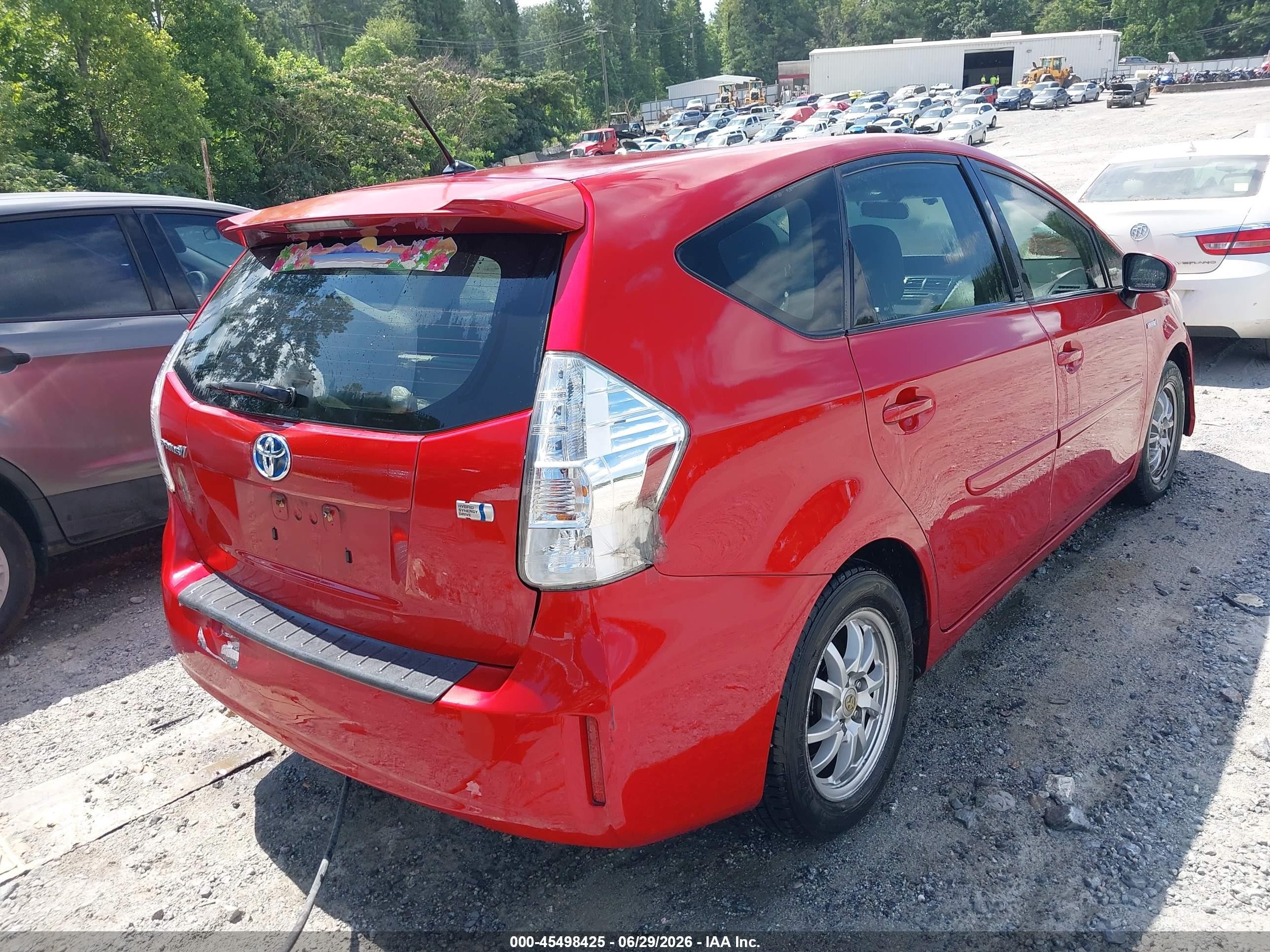 2012 Toyota Prius V Two Red vin: JTDZN3EUXC3109851