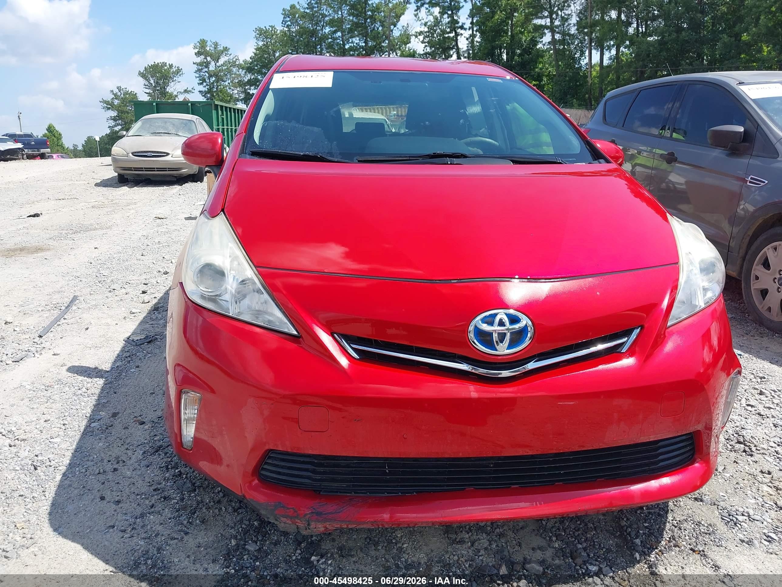 2012 Toyota Prius V Two Red vin: JTDZN3EUXC3109851