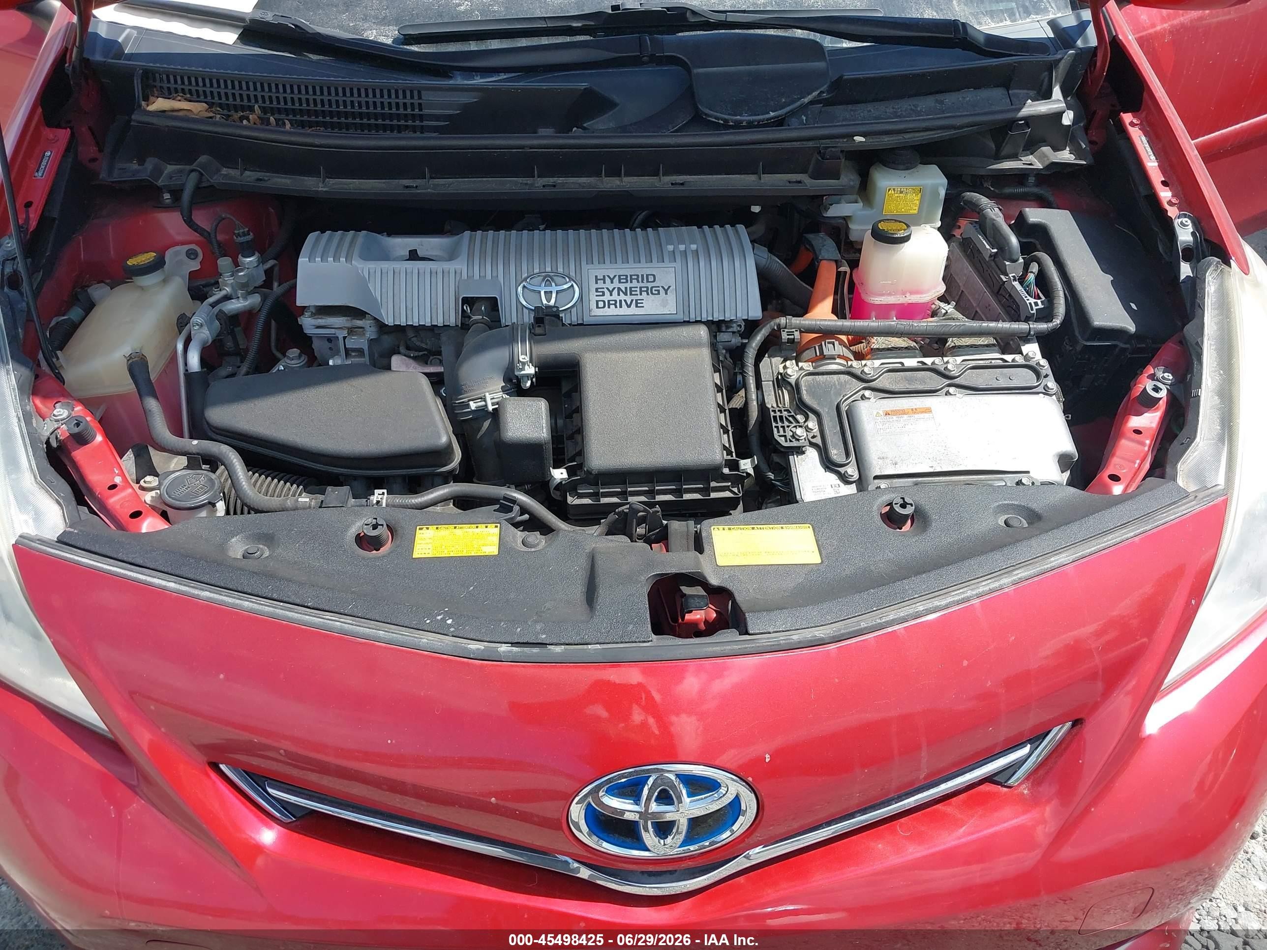 2012 Toyota Prius V Two Red vin: JTDZN3EUXC3109851