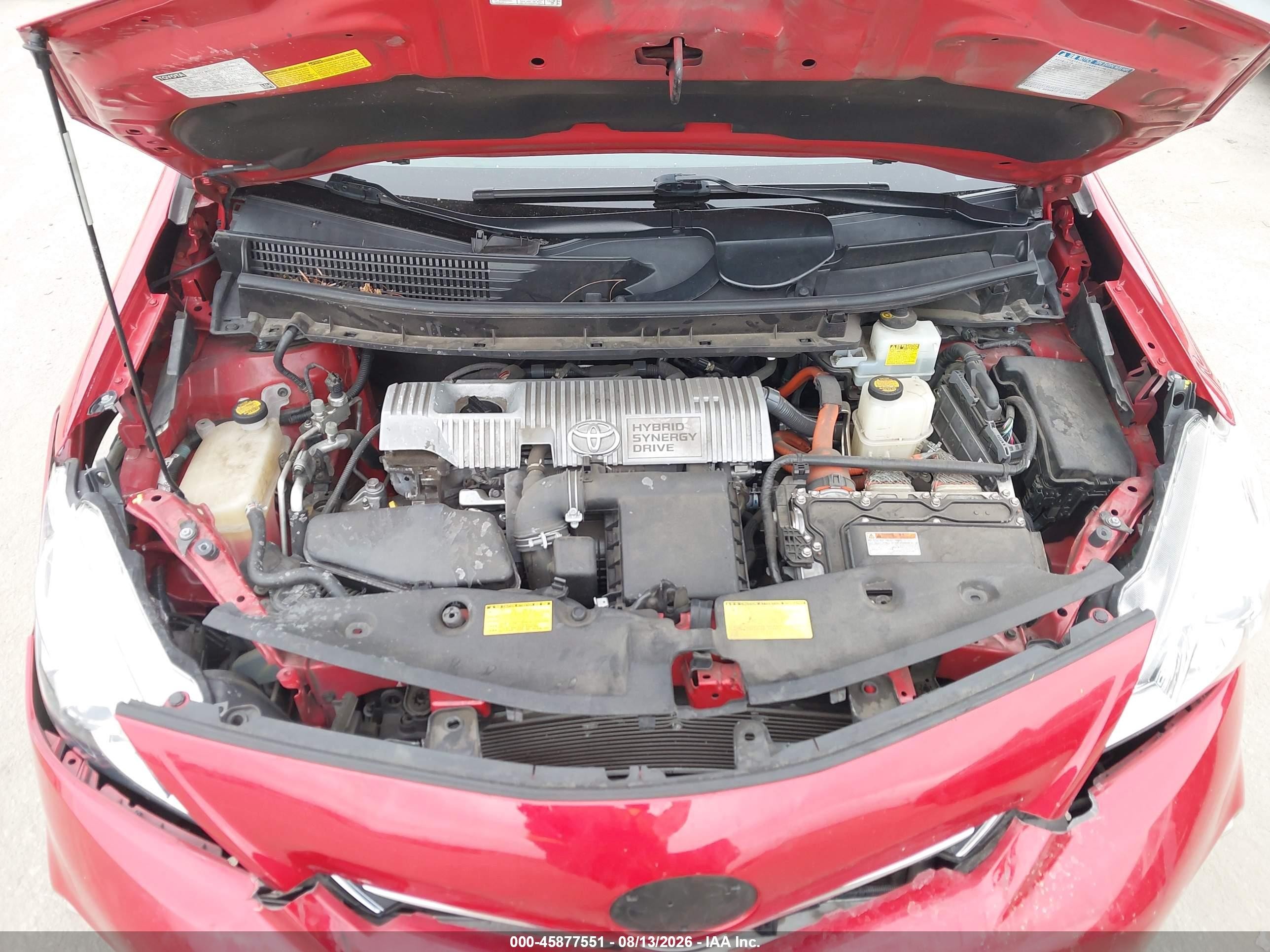 2013 Toyota Prius V Three Red vin: JTDZN3EUXD3194207