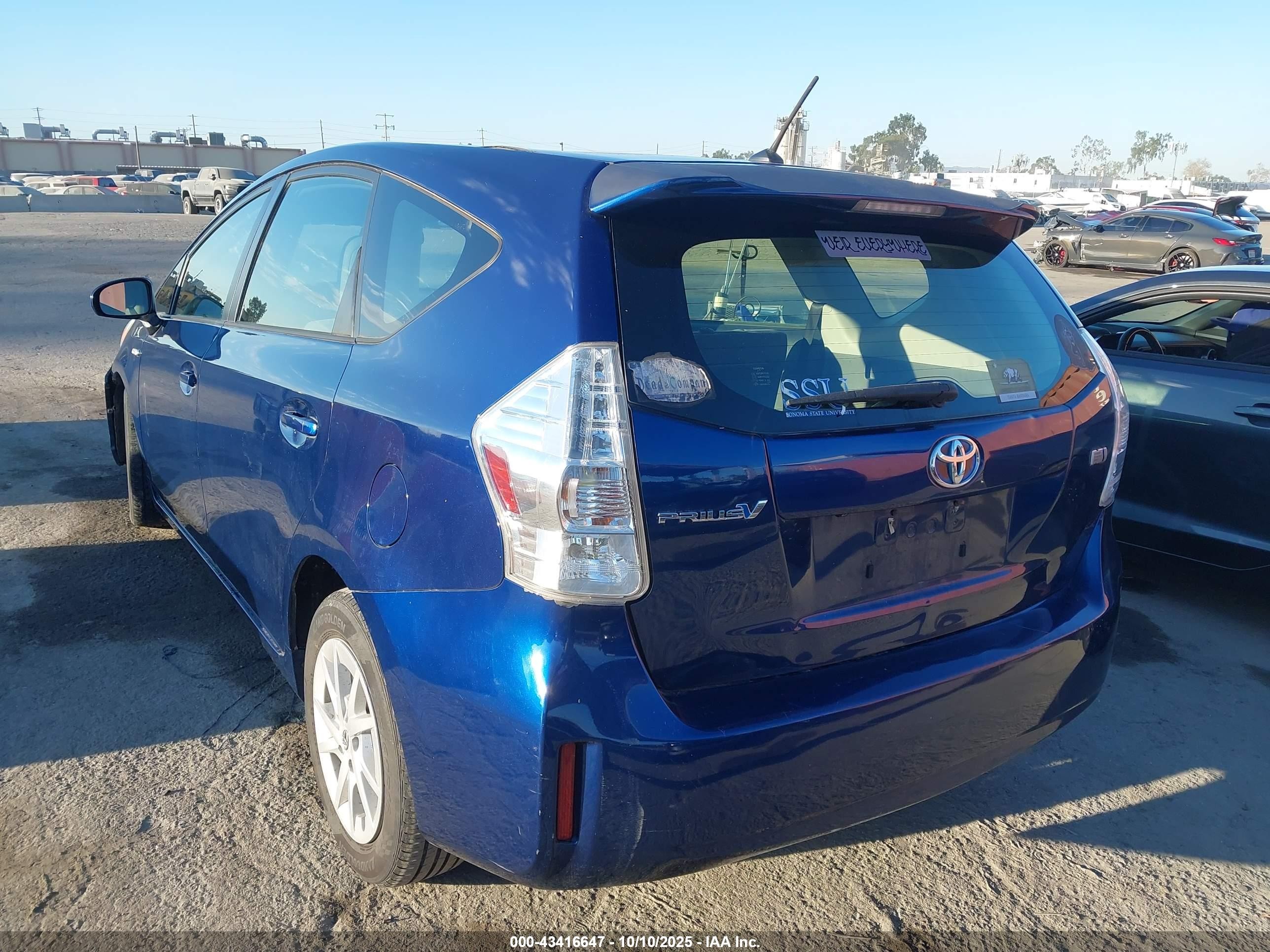 2013 Toyota Prius V Two Blue vin: JTDZN3EUXD3225634