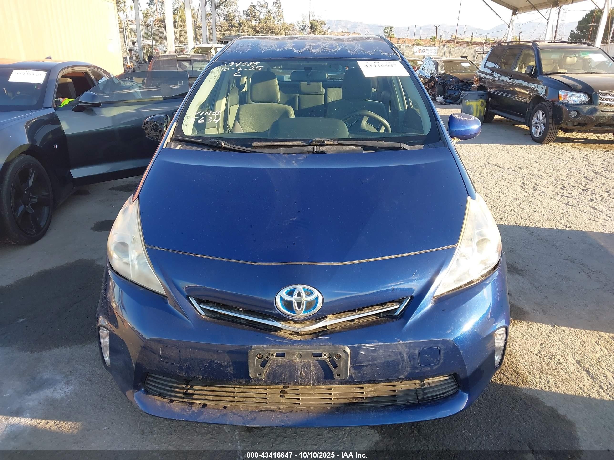2013 Toyota Prius V Two Blue vin: JTDZN3EUXD3225634