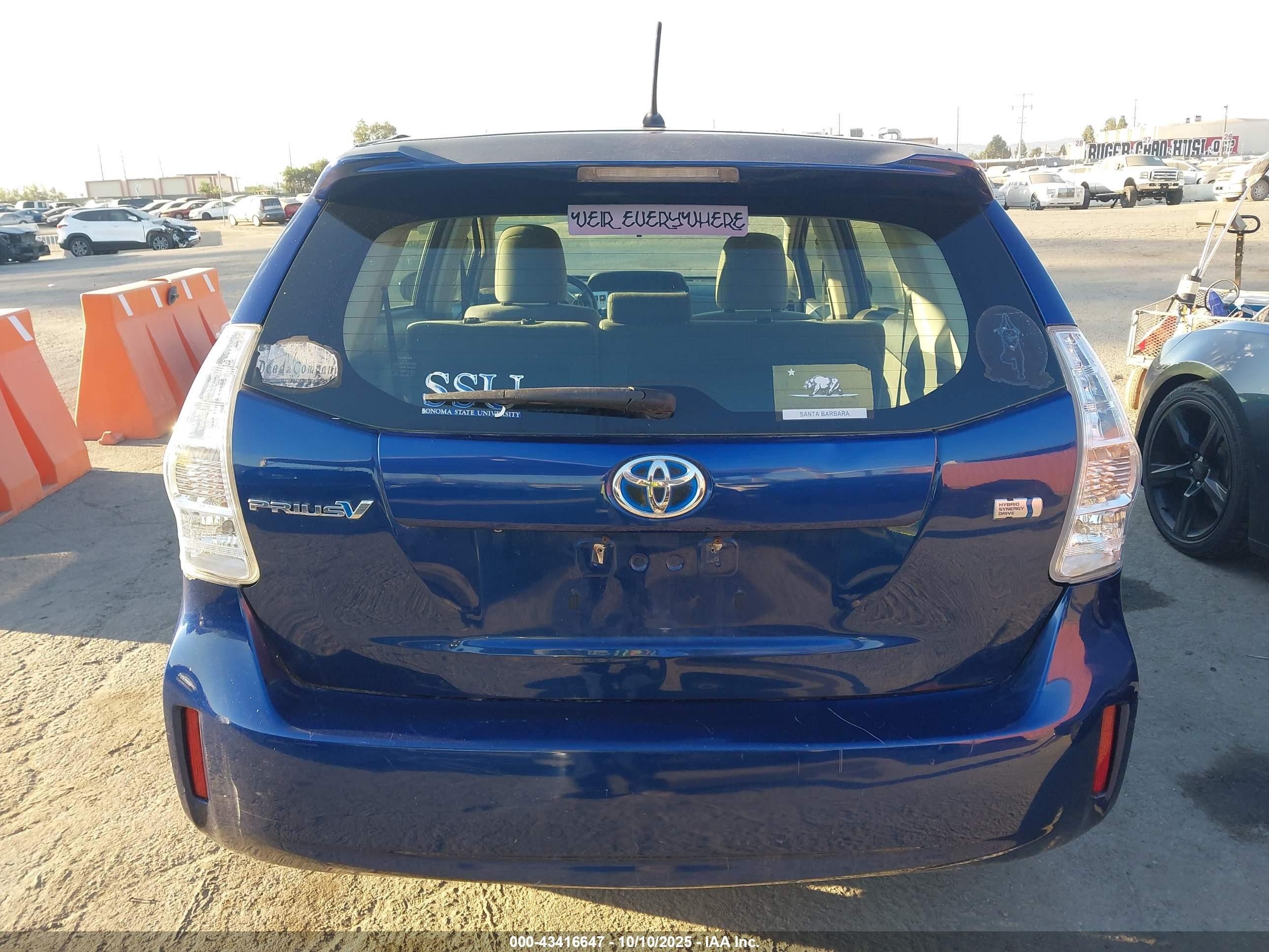 2013 Toyota Prius V Two Blue vin: JTDZN3EUXD3225634