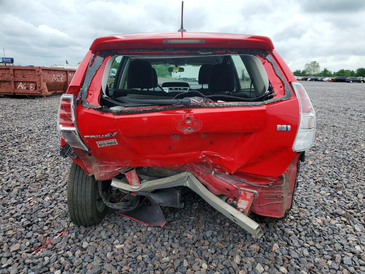 2015 Toyota Prius V Three Red vin: JTDZN3EUXFJ033175