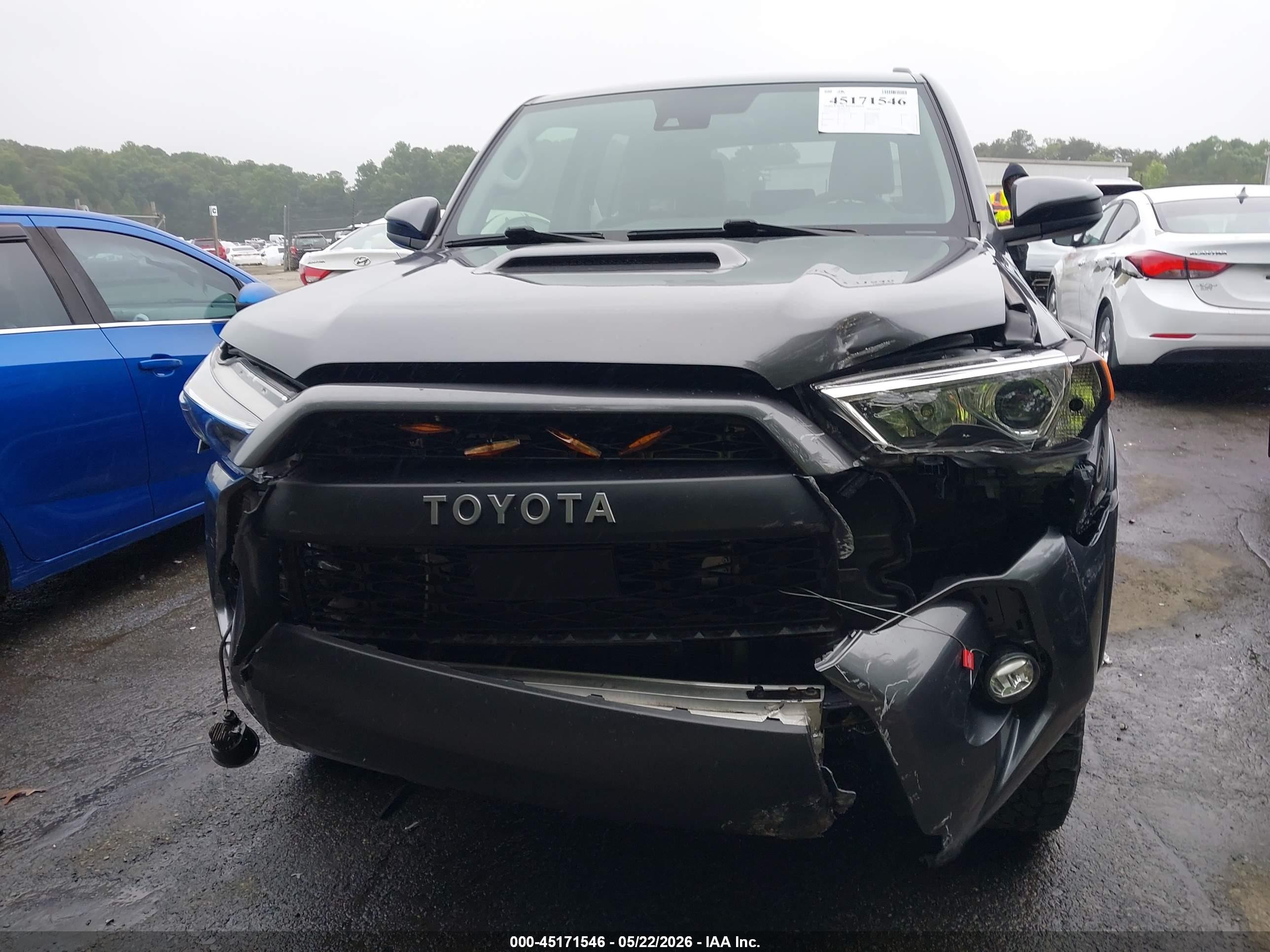 2022 Toyota 4runner Trd Sport Серый vin: JTEAU5JR8N5262423