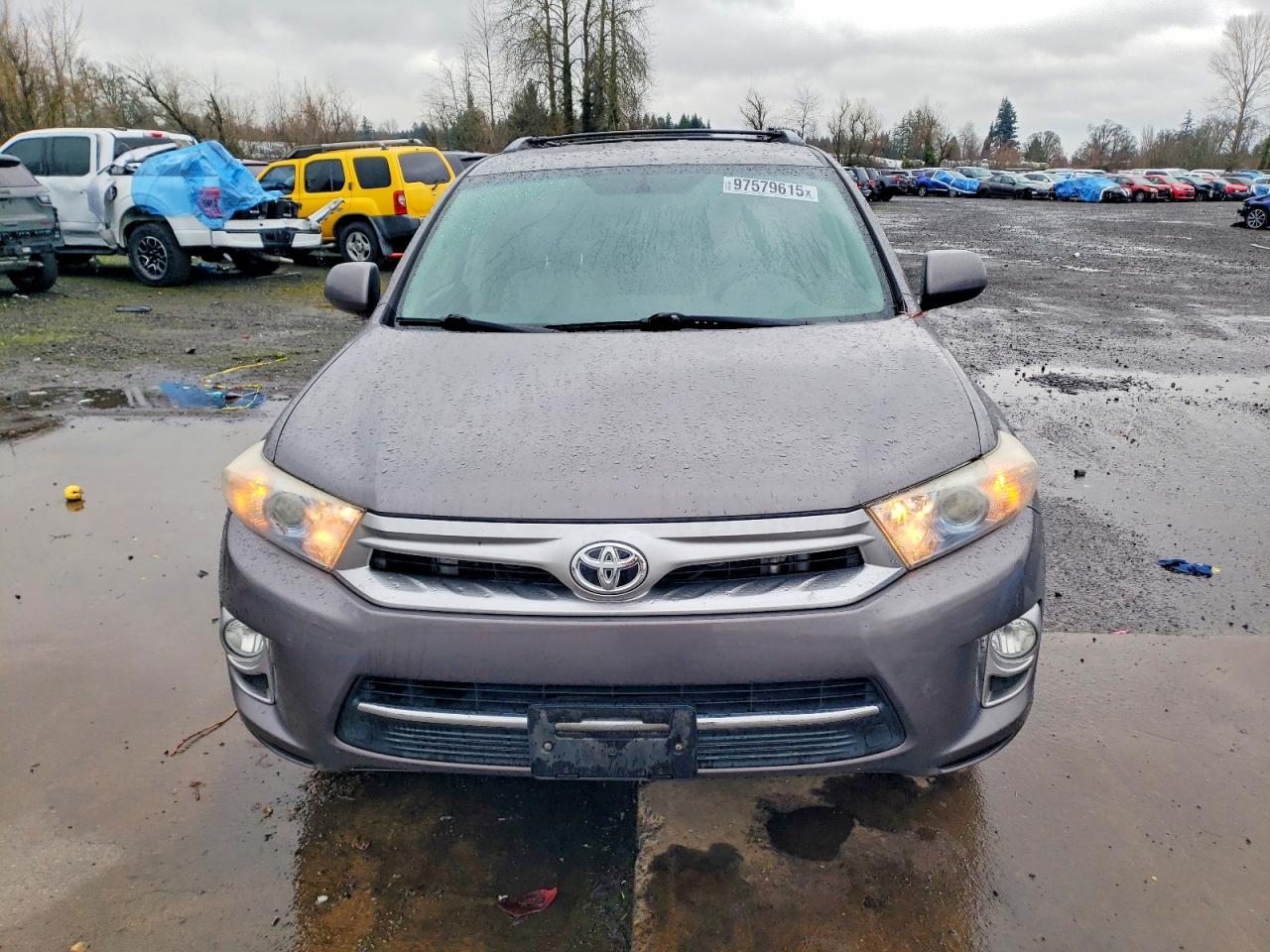 2011 Toyota Highlander Hybrid Серый vin: JTEBC3EH0B2002785