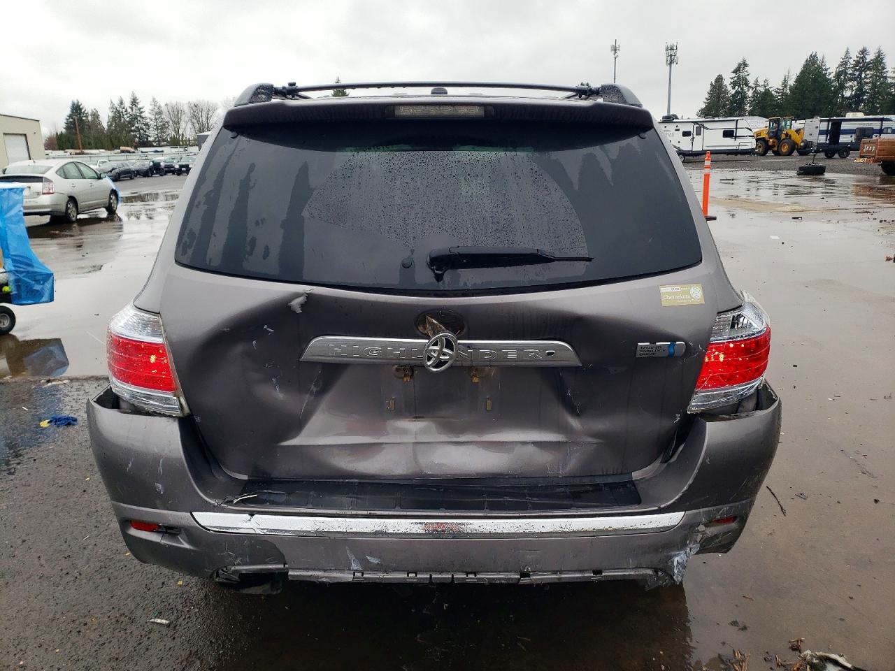 2011 Toyota Highlander Hybrid Серый vin: JTEBC3EH0B2002785