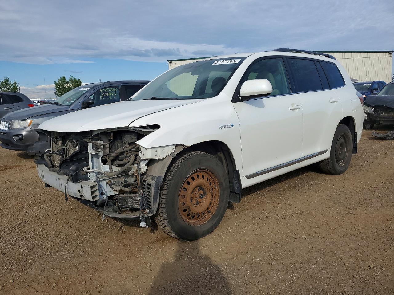 2013 Toyota Highlander Hybrid White vin: JTEBC3EH0D2011957