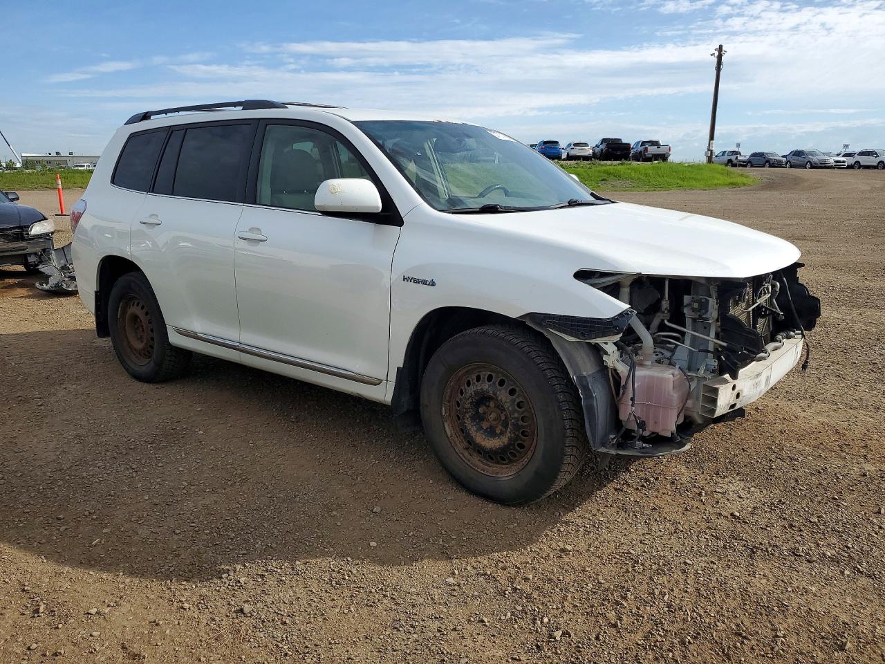 2013 Toyota Highlander Hybrid White vin: JTEBC3EH0D2011957