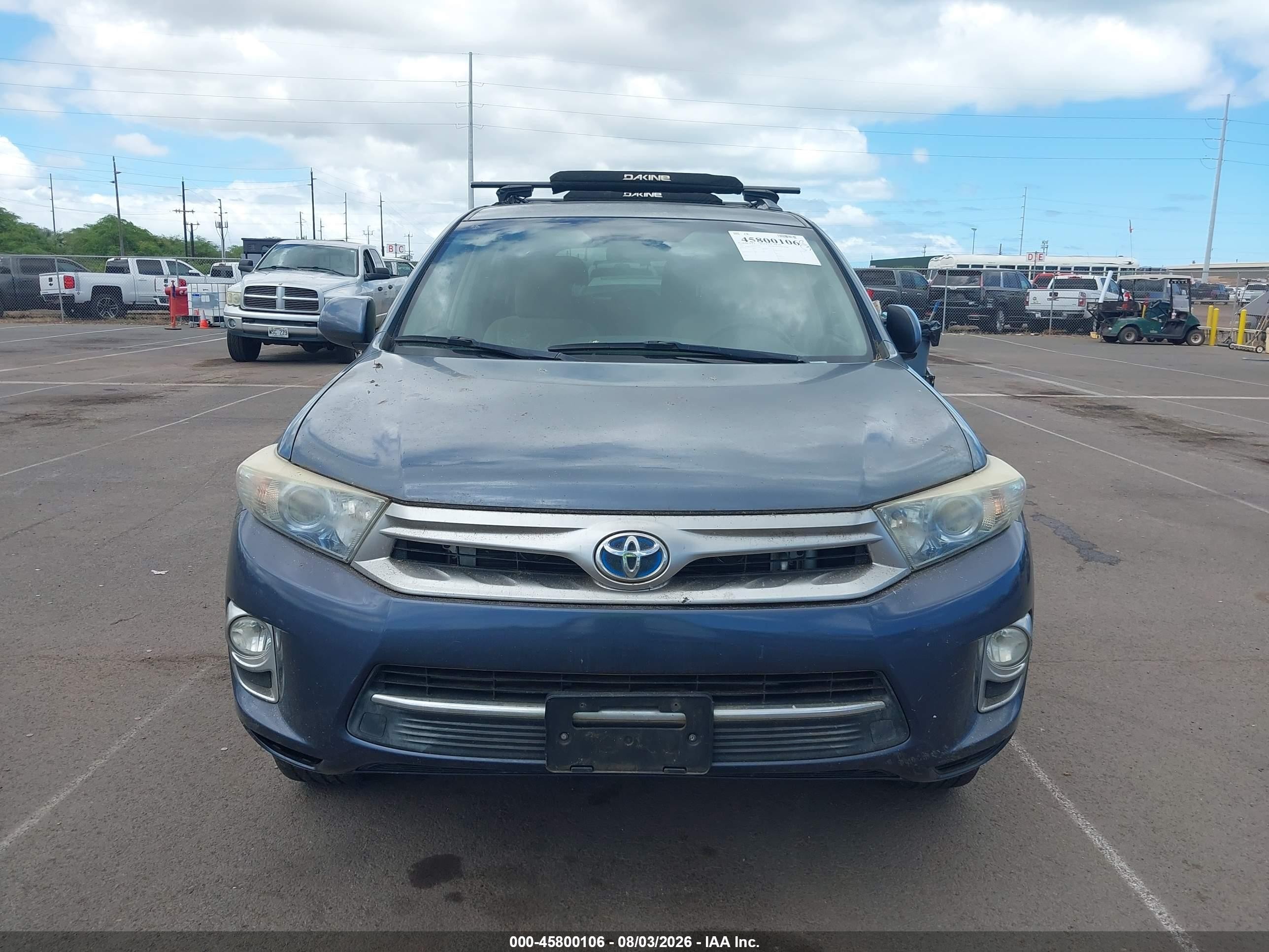 2013 Toyota Highlander Hybrid Base V6 Blue vin: JTEBC3EH0D2013207