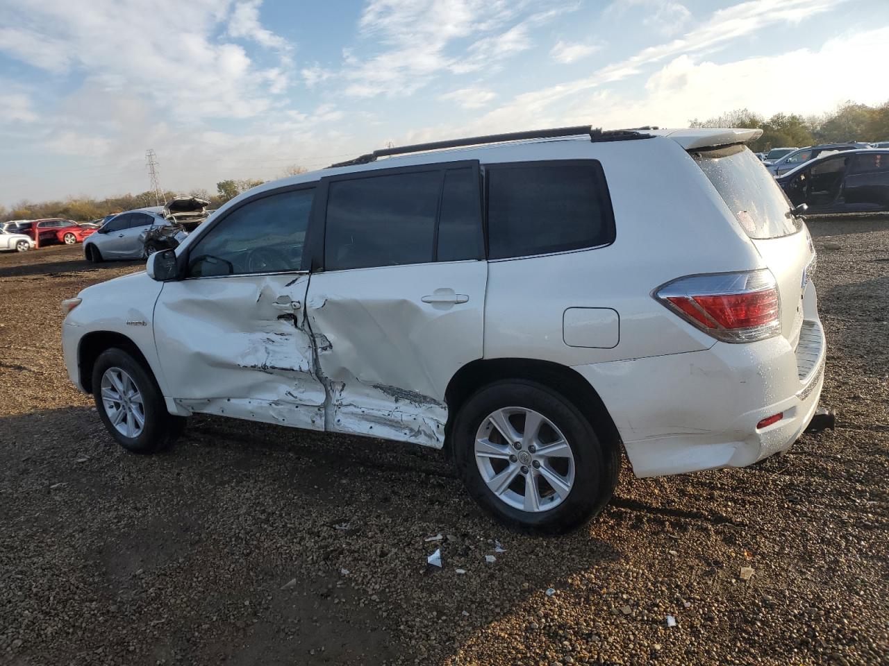 2011 Toyota Highlander Hybrid Base Белый vin: JTEBC3EH1B2001970