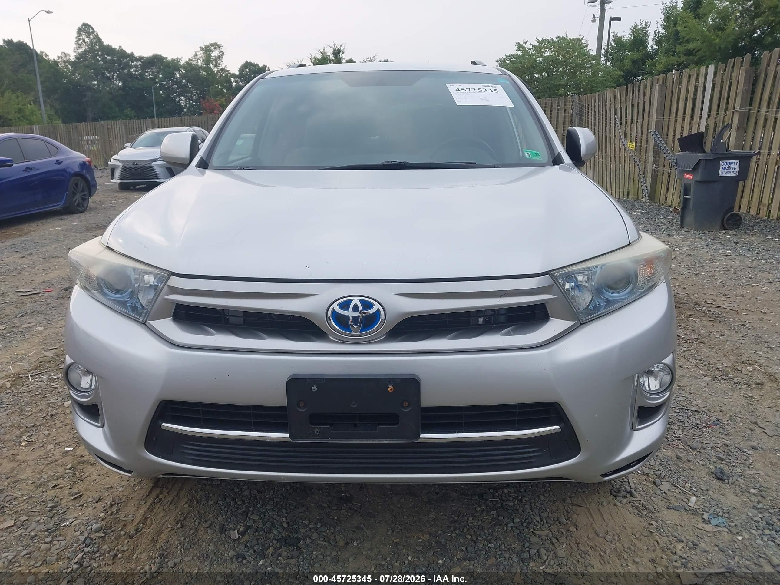 2012 Toyota Highlander Hybrid Base V6 Silver vin: JTEBC3EH1C2008290