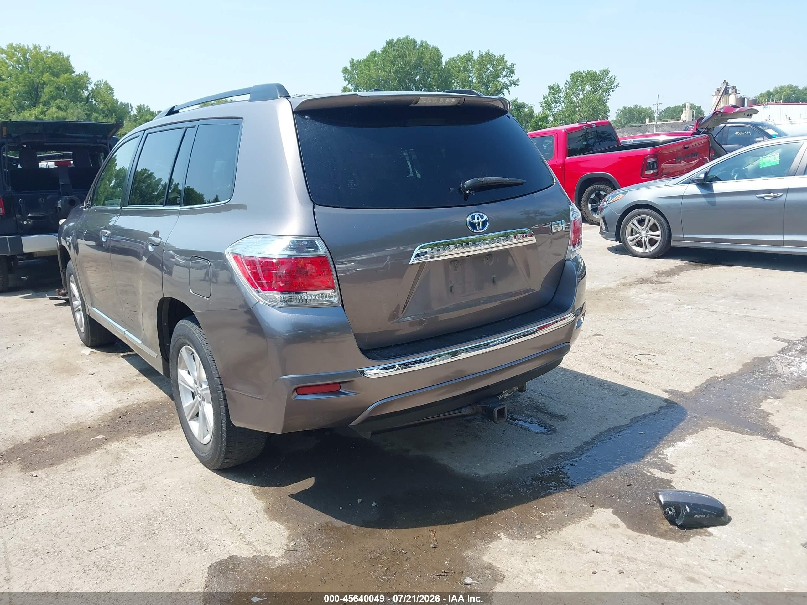 2012 Toyota Highlander Hybrid Base V6 Gray vin: JTEBC3EH2C2009626